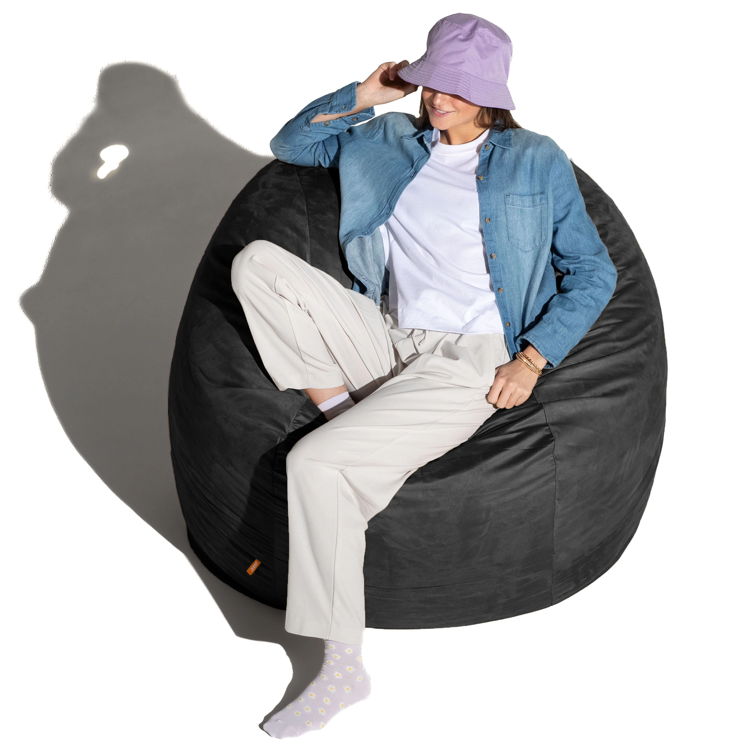 Jaxx 4 ft Round Bean Bag Chair for Adults
