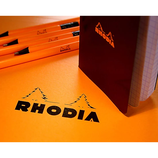 Rhodia Staplebound Notepad - Graph 80 Sheets - 3 x 4 - Black Cover