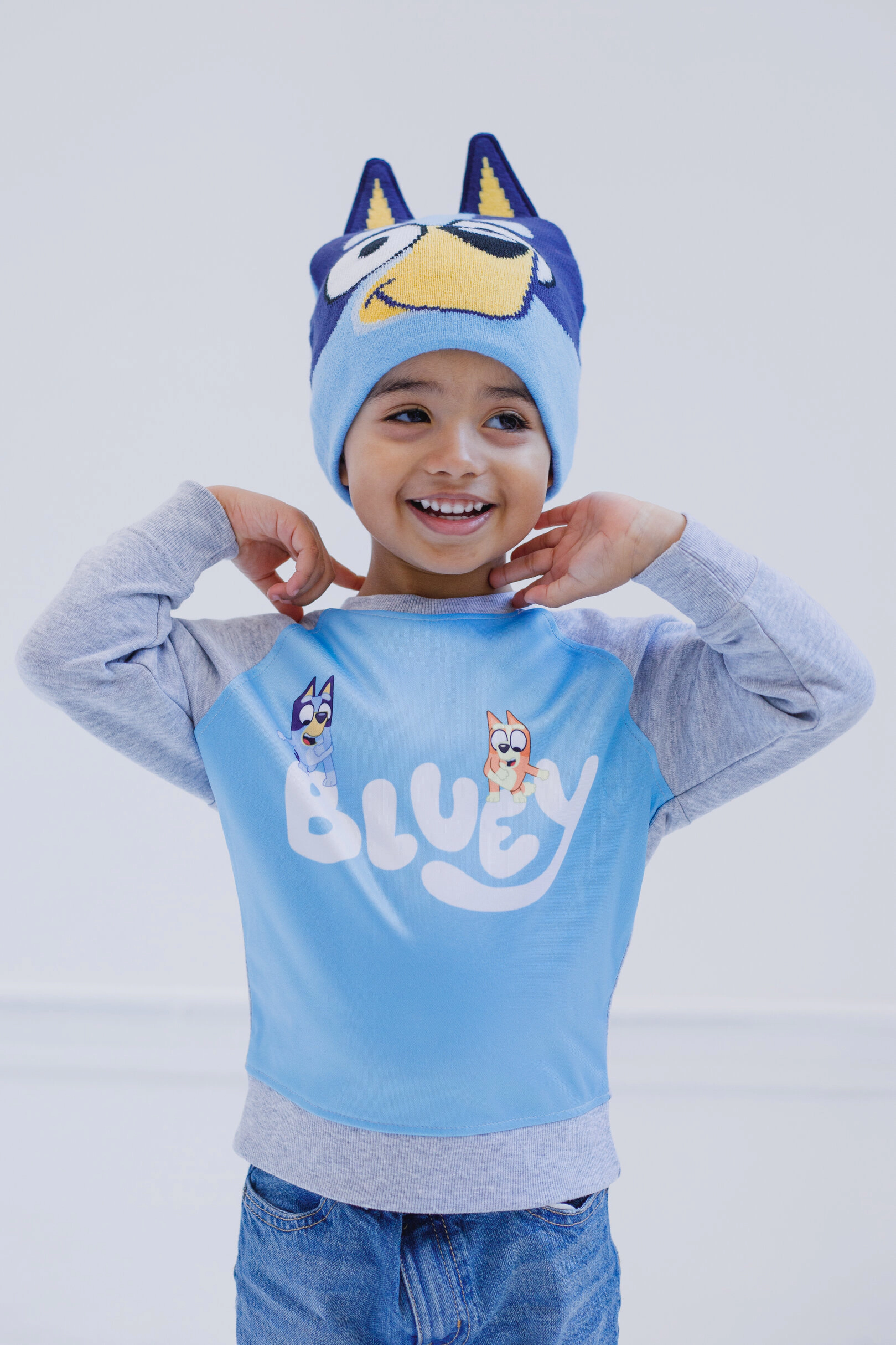 Bluey Boys' 2-Piece Fleece Sweatshirt and Hat Set