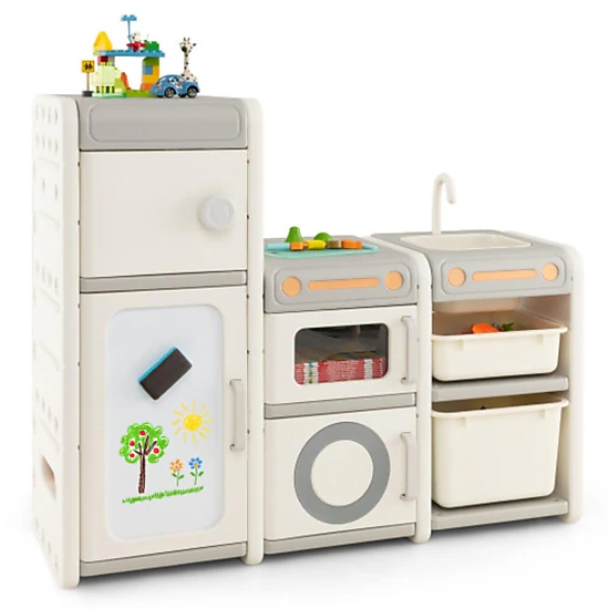 Hivvago Multipurpose Kids Storage Unit With Toy Chest And Bookshelf