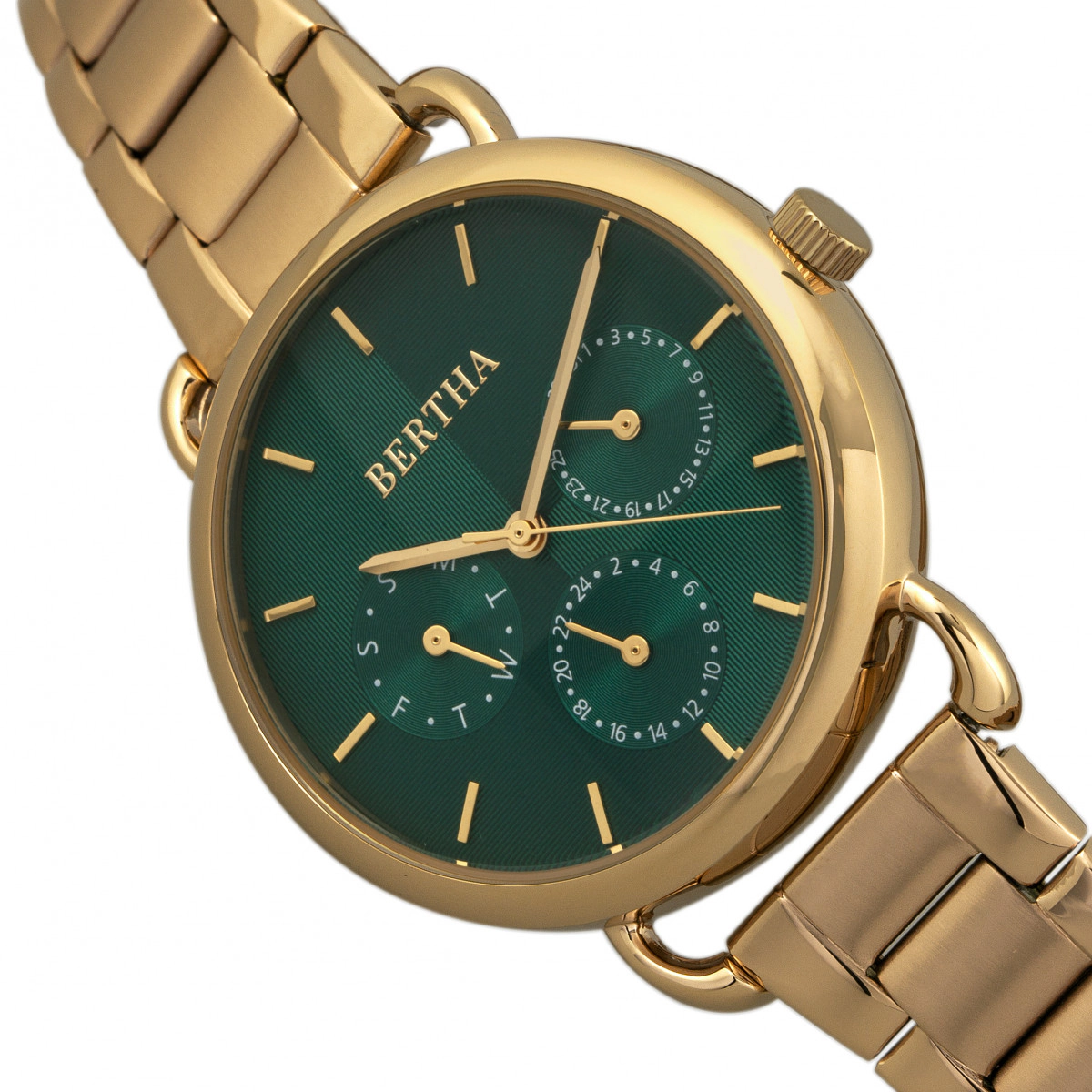 Bertha Gwen Bracelet Watch w/Day/Date