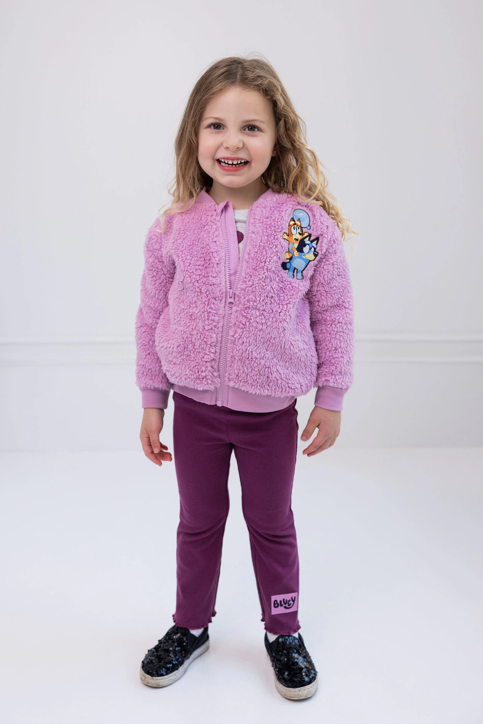 Bluey Girls' Zip-Up Jacket and Pants Set