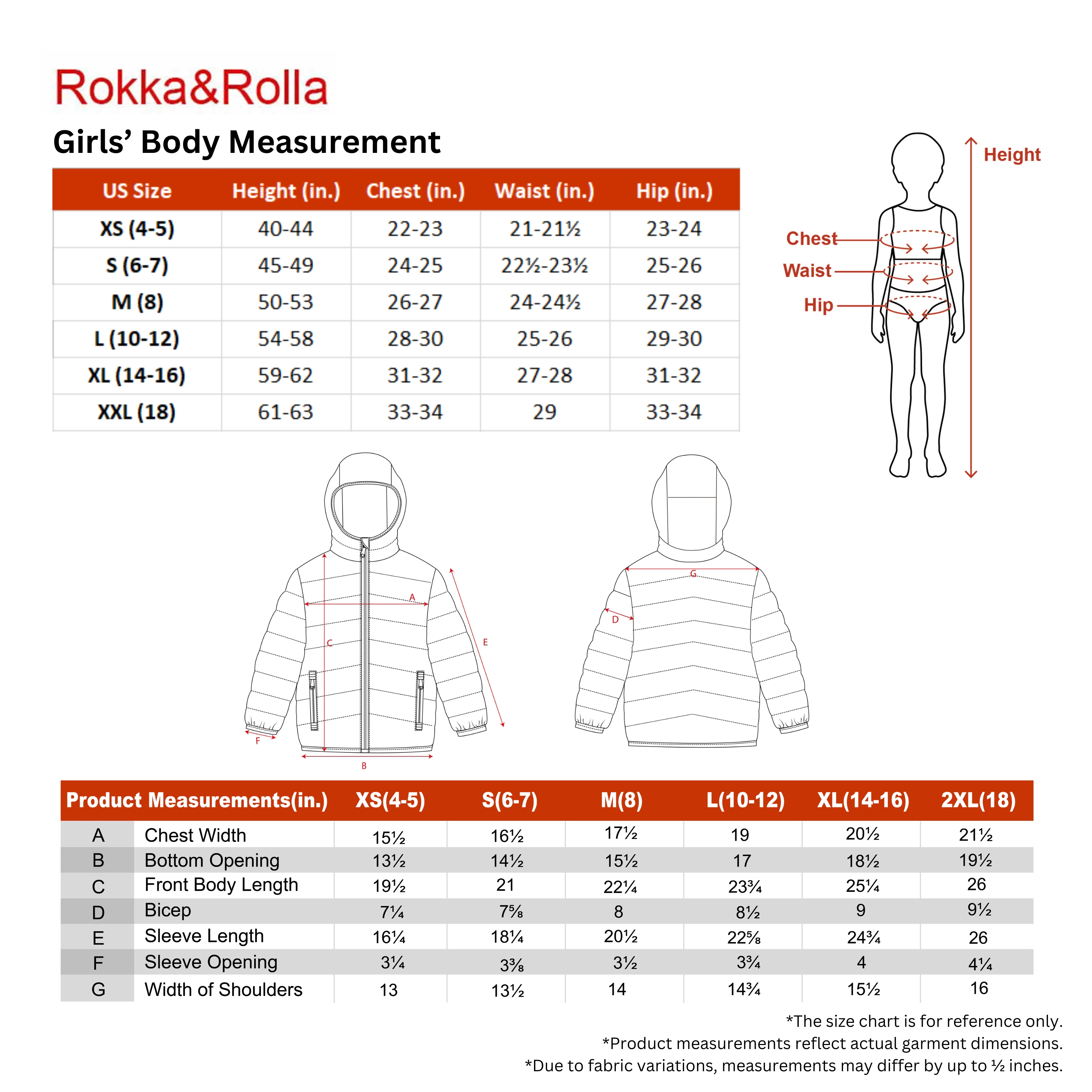 Rokka&Rolla Little & Big Kid Girls Reversible Fleece Puffer Jacket