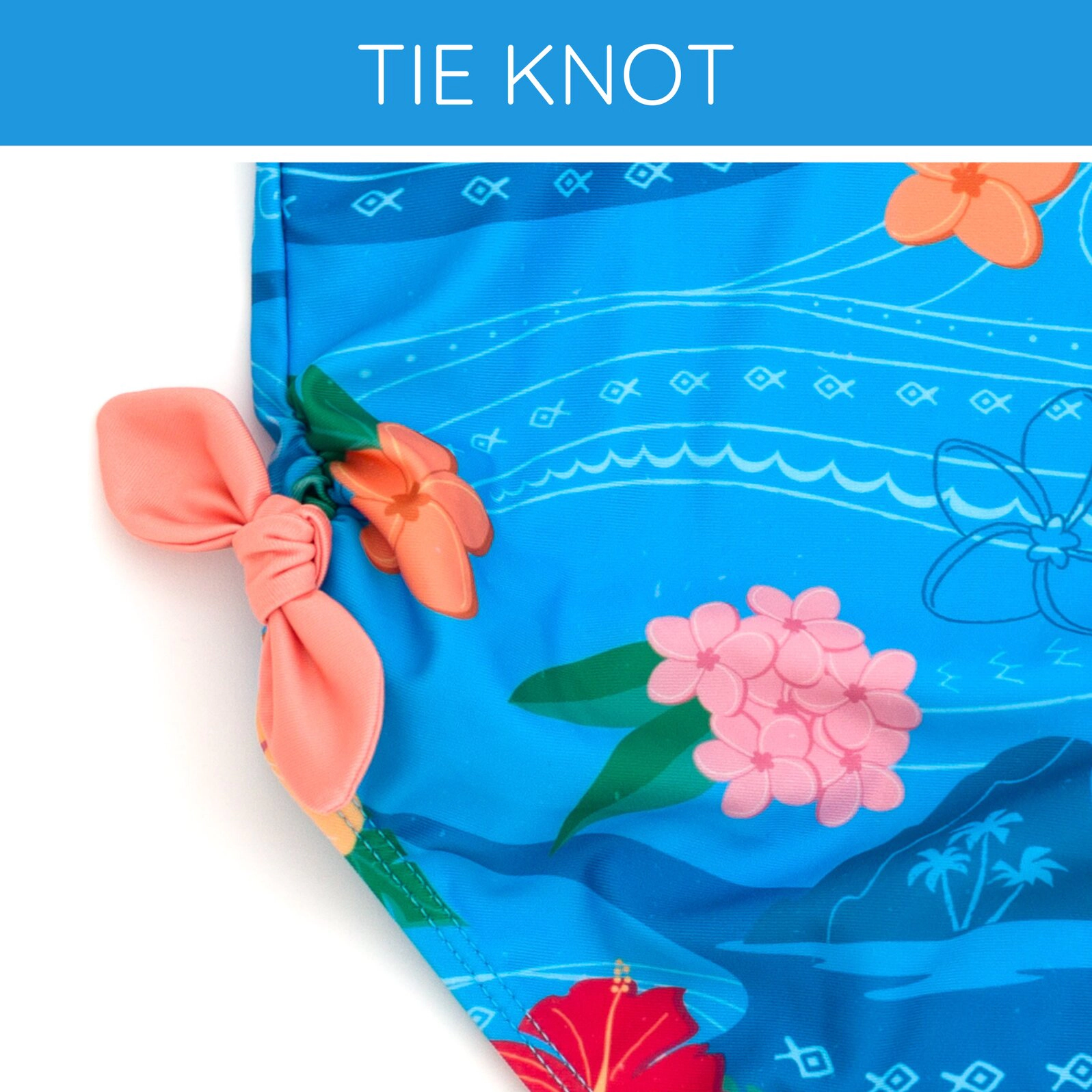 Disney Moana Girls' Tropical One-Piece Swimsuit