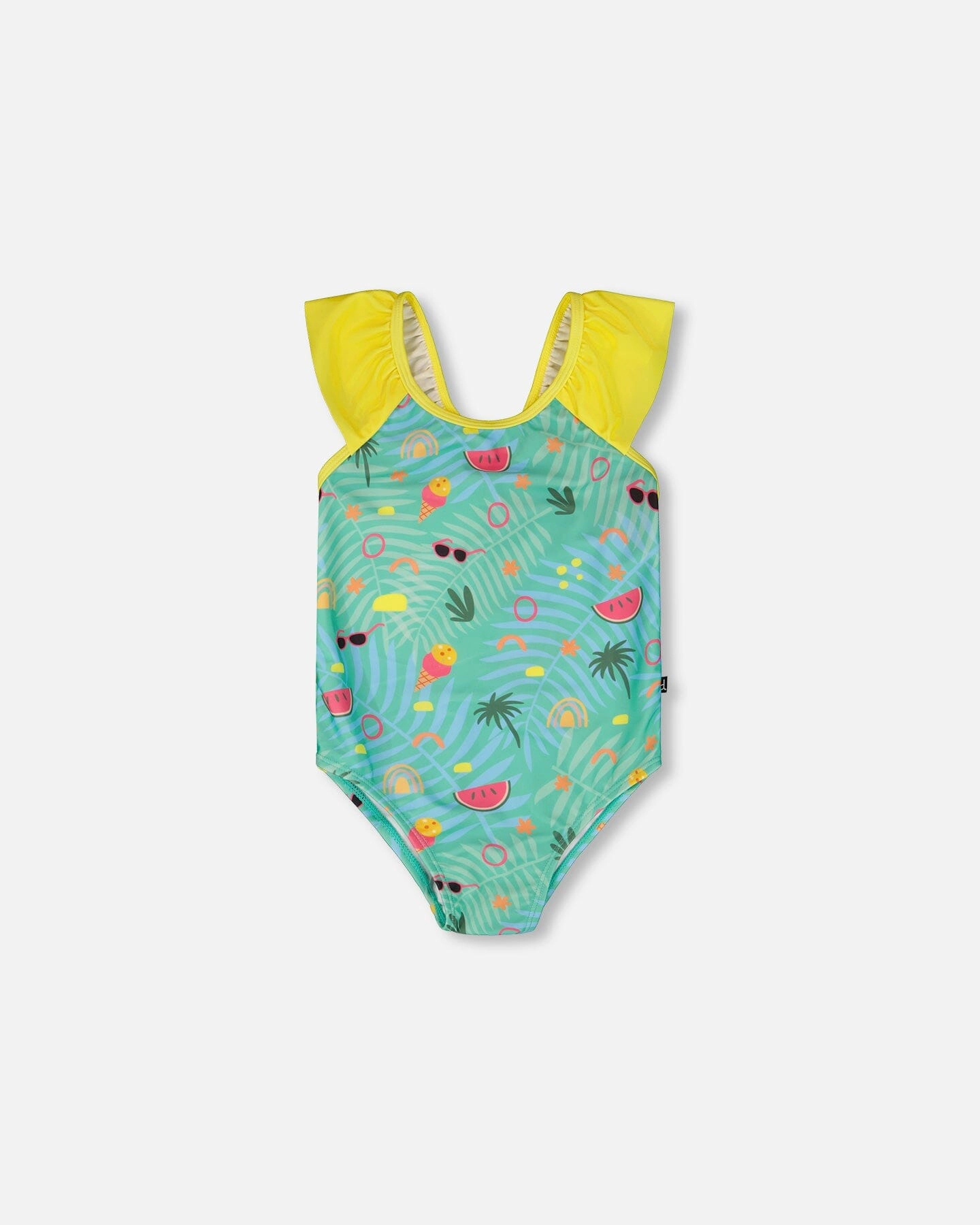 Deux par Deux Girls One-Piece Swimsuit Beach Print