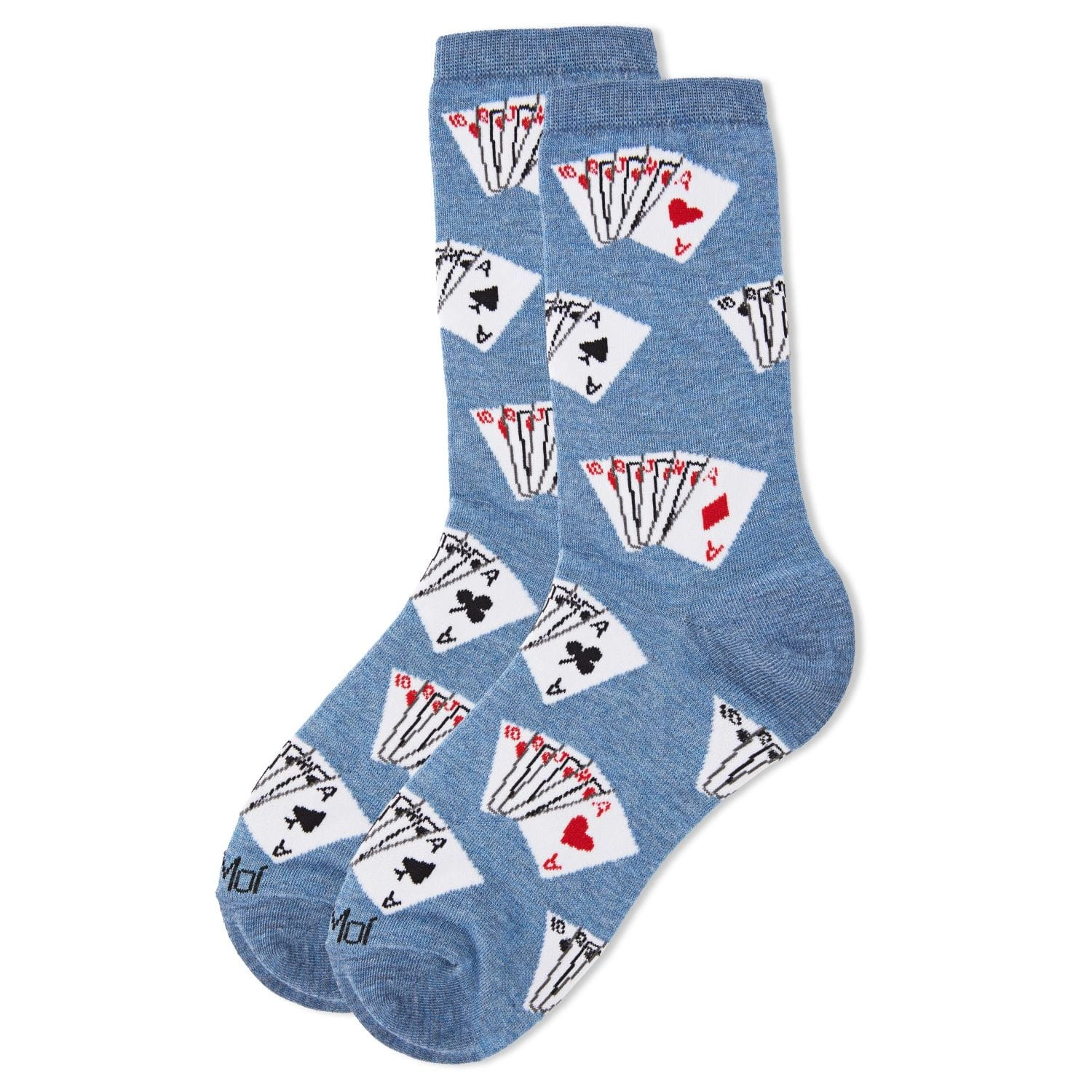 MeMoi Playing Cards Bamboo Blend Crew Socks