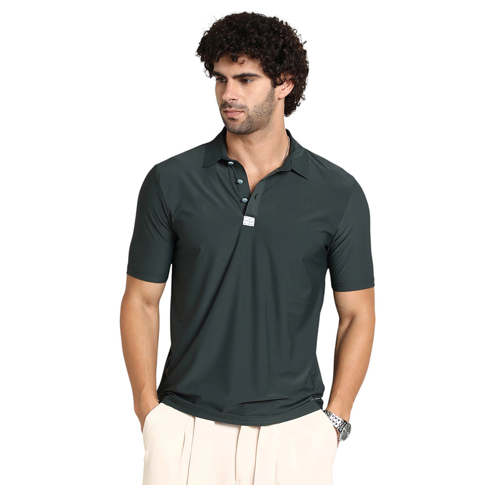 Seamless Solid Polo T-Shirt