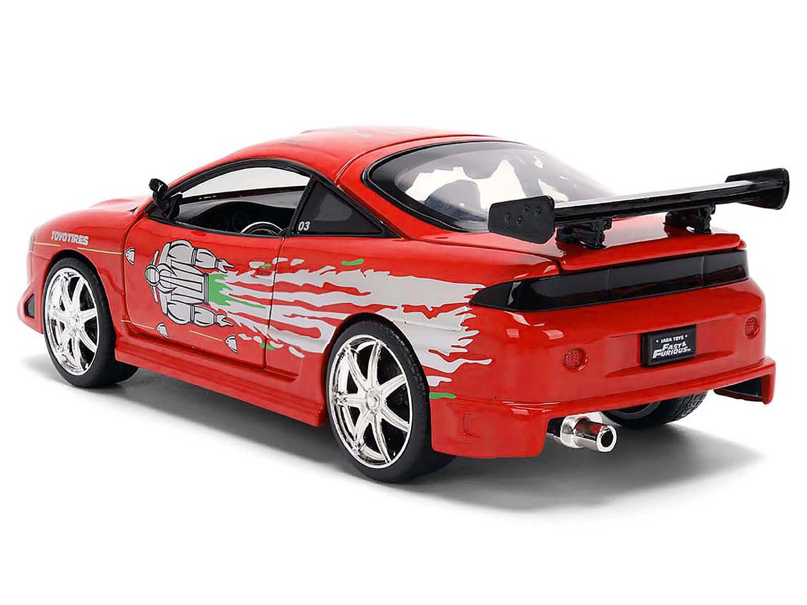 Jada Brian's Mitsubishi Eclipse Red with Graphics Remix "The Fast and The Furious" (2001) Movie "Fast &