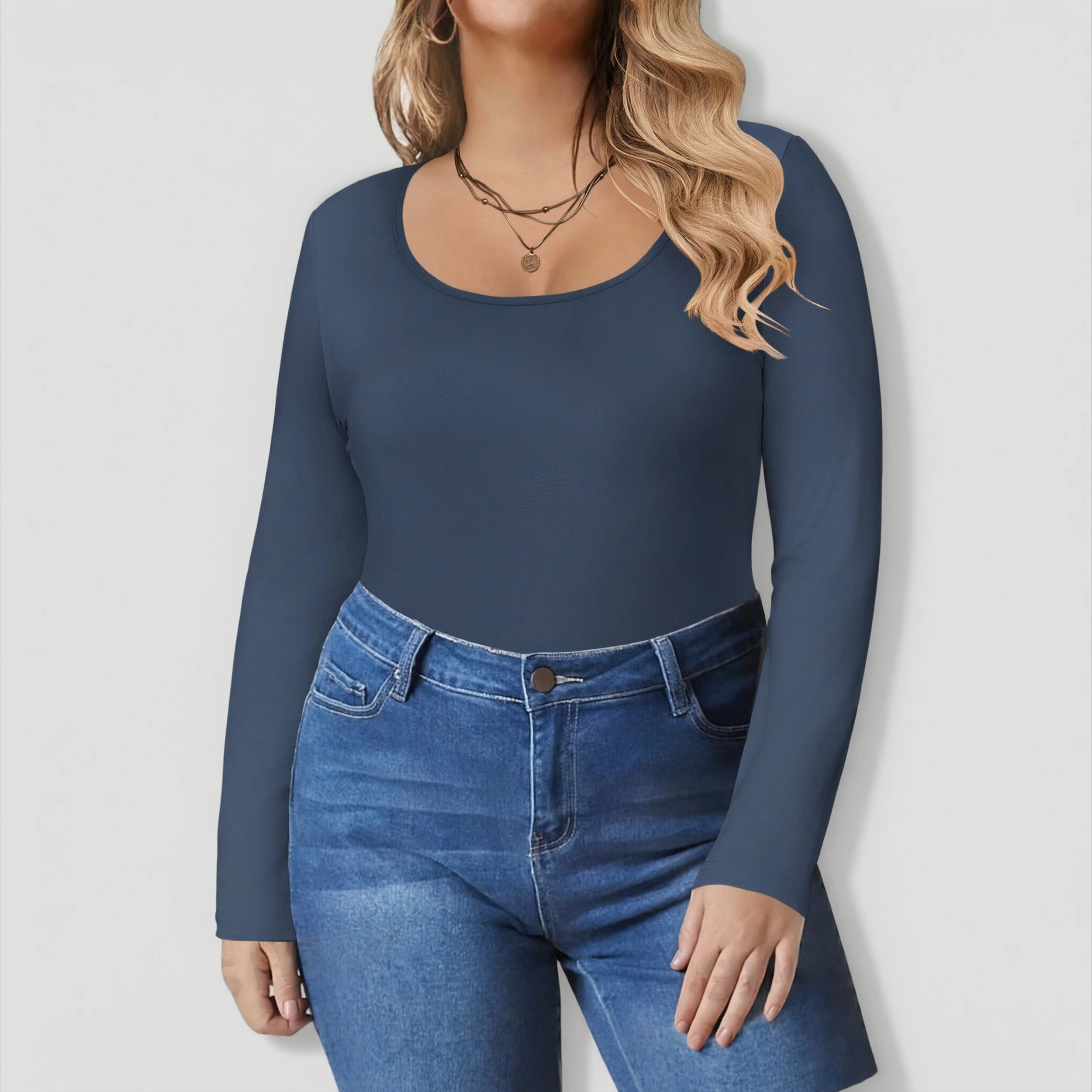 Zeagoo Women Round Neck Long Sleeve T Shirt