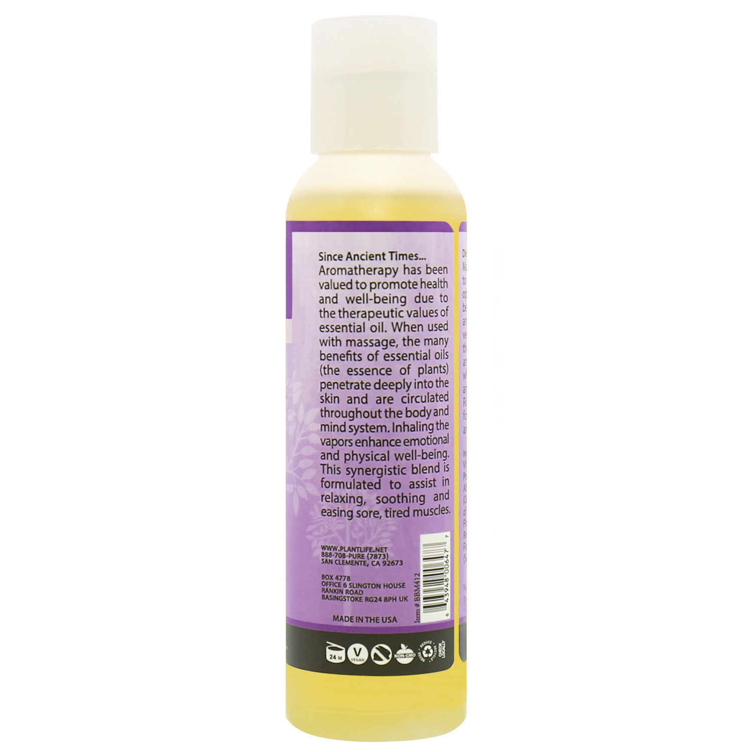 Plantlife Sore Muscle Massage Oil