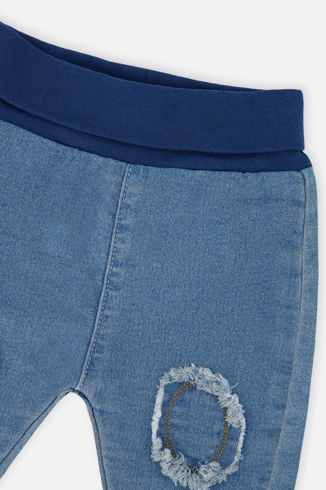Deux par Unisex French Terry Denim Knee Patch Evolutive Pants