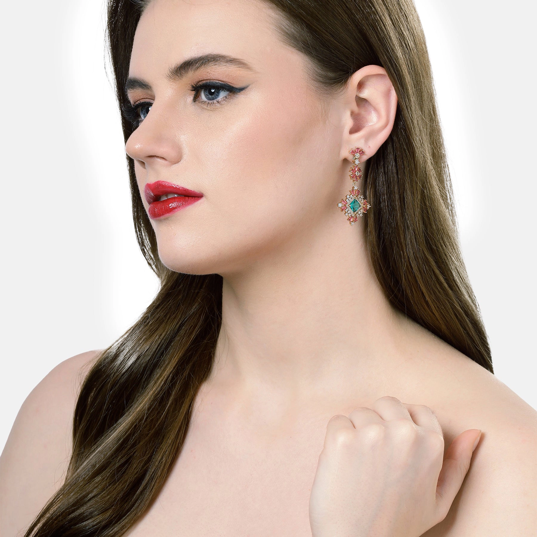 AGP PARIS Womens Daisy Drop Earrings