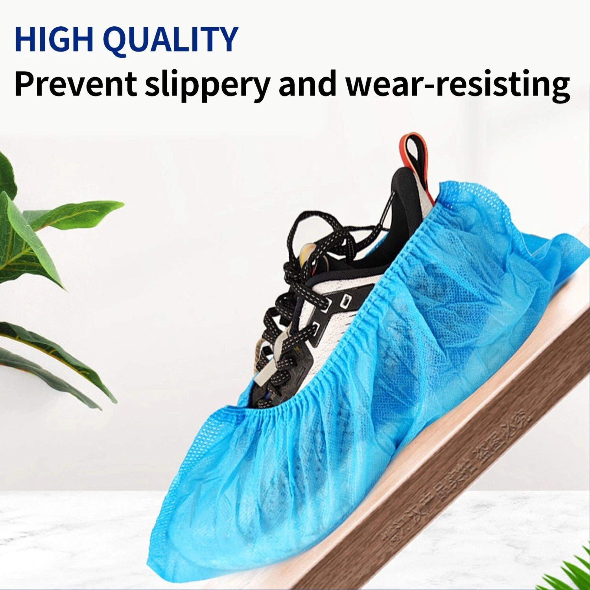 Home Collection Disposable Nonwoven Shoe Covers Non Slip 100 Count 50 Pairs