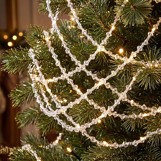 BrylaneHome 9 Ft. LED Beaded Garland, Set of 2, Color: Crystal - JCPenney