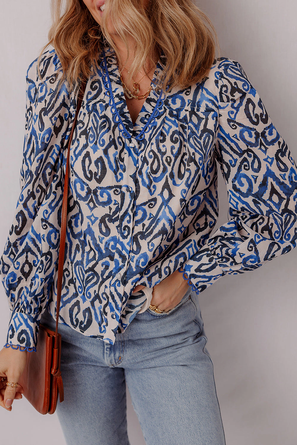 Threaded Pear Women's Emi Long Sleeve Shirt Top