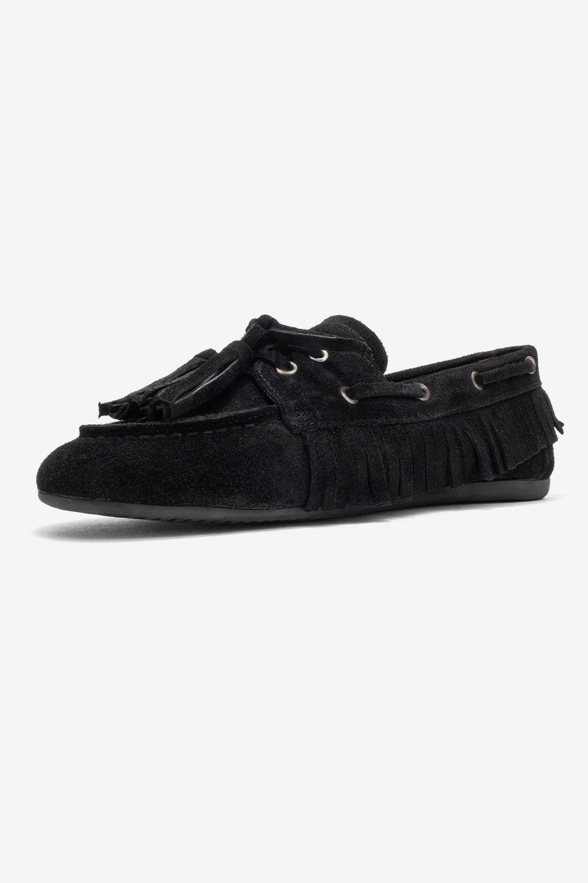 Forever & Always Womens Fenora Leather Tassel Loafers