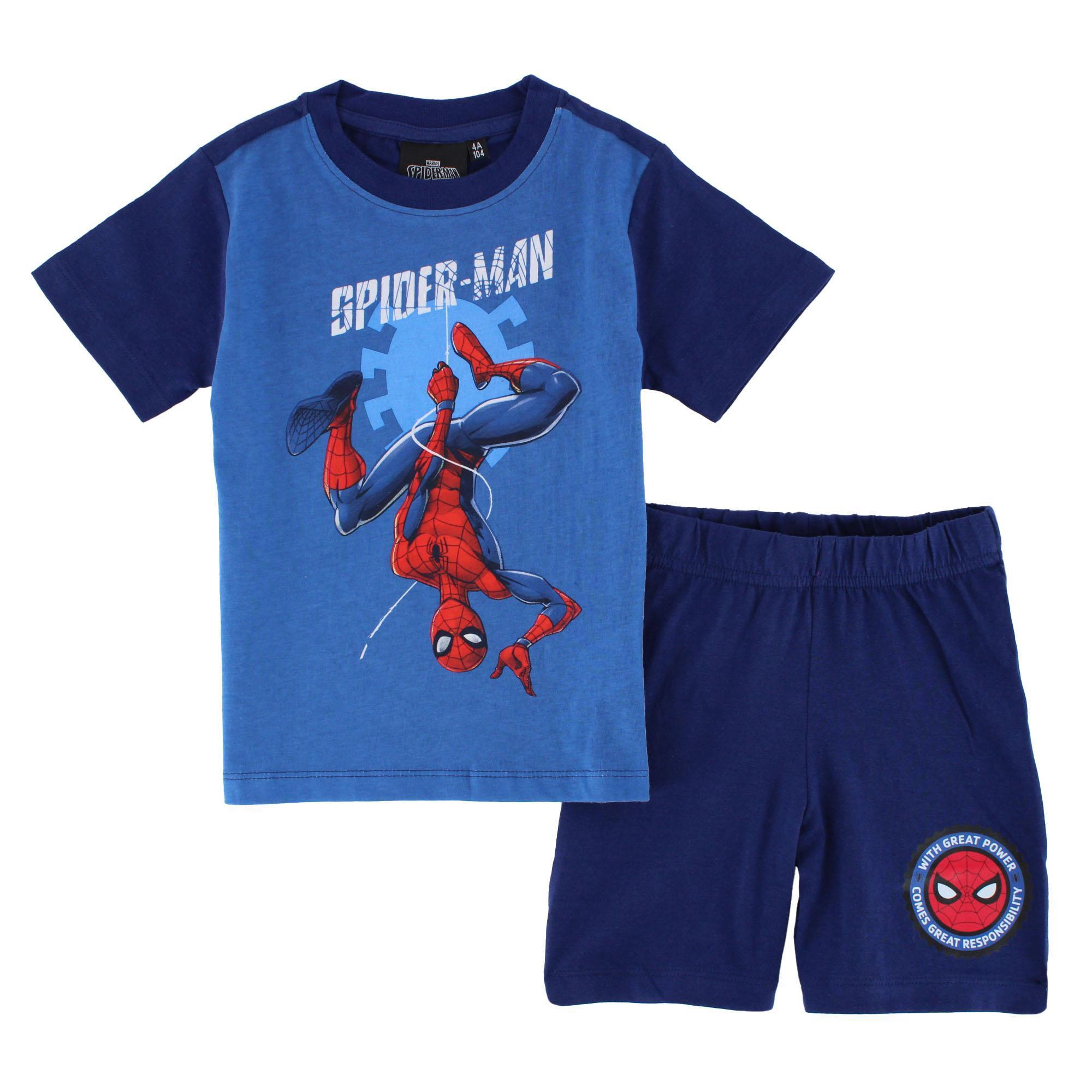 Textiel Trade Boys Toddler Spiderman Short Pajama Set