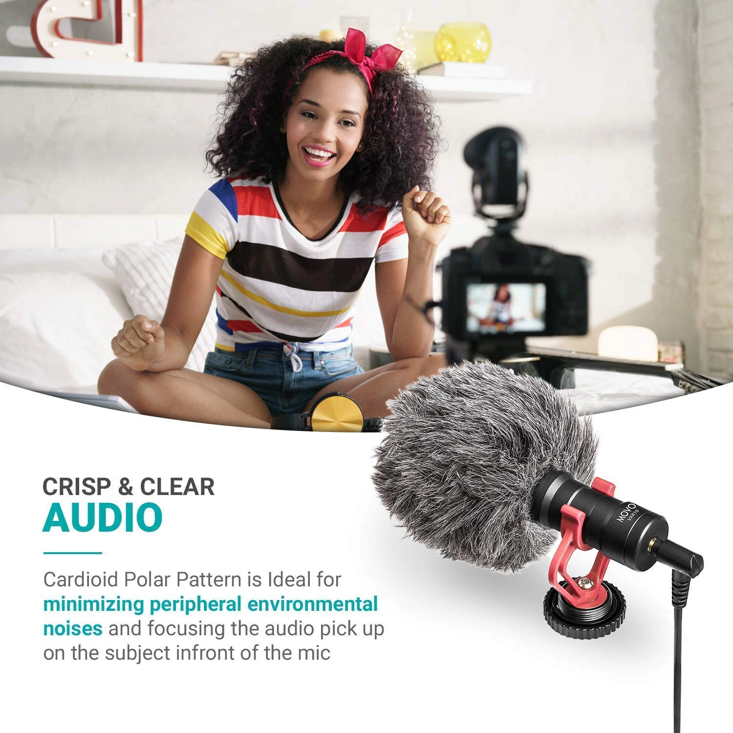 Movo VXR10 Universal Video Microphone with Lightning Adapter