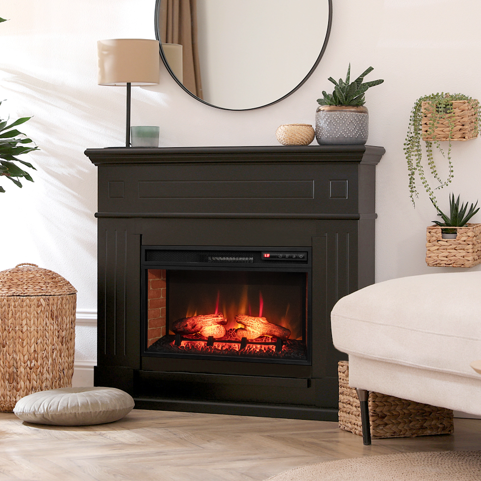 SlickBlue 27-Inch Electric Fireplace Insert with 3D Flames