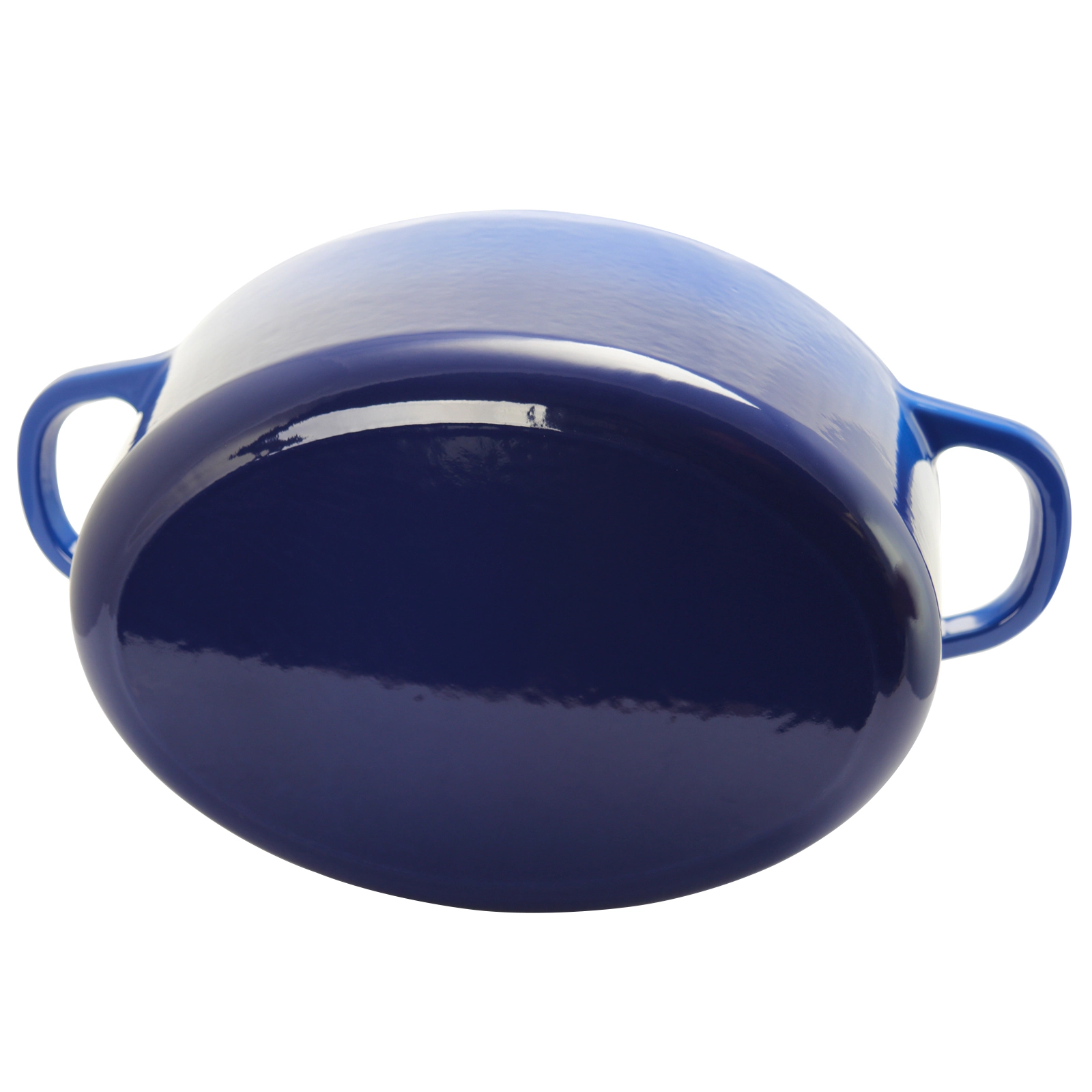 Crock Pot Artisan 7 Quart Enameled Cast Iron Oval Dutch Oven Sapphire Blue