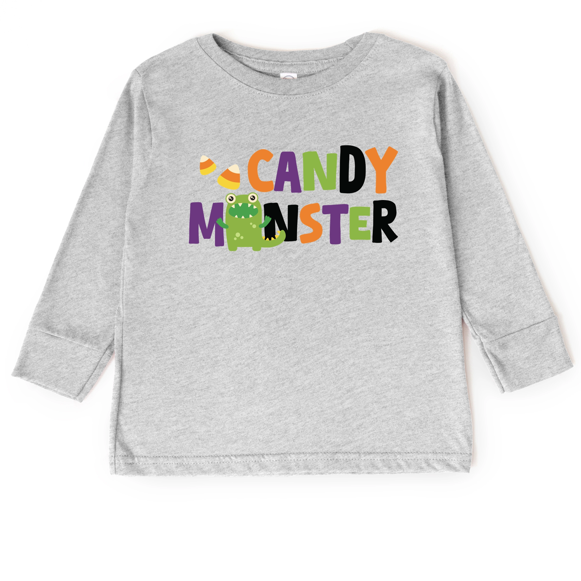 The Juniper Shop - Toddler Long Sleeve Graphic Tee Candy Monster Colorful