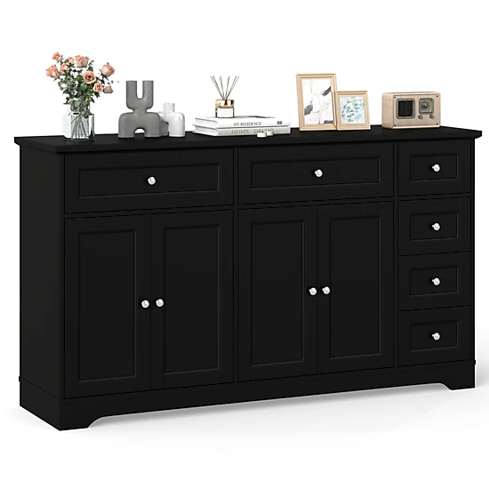 LJG Buffet Sideboard 59" Modern Coffee Bar Station Console Table