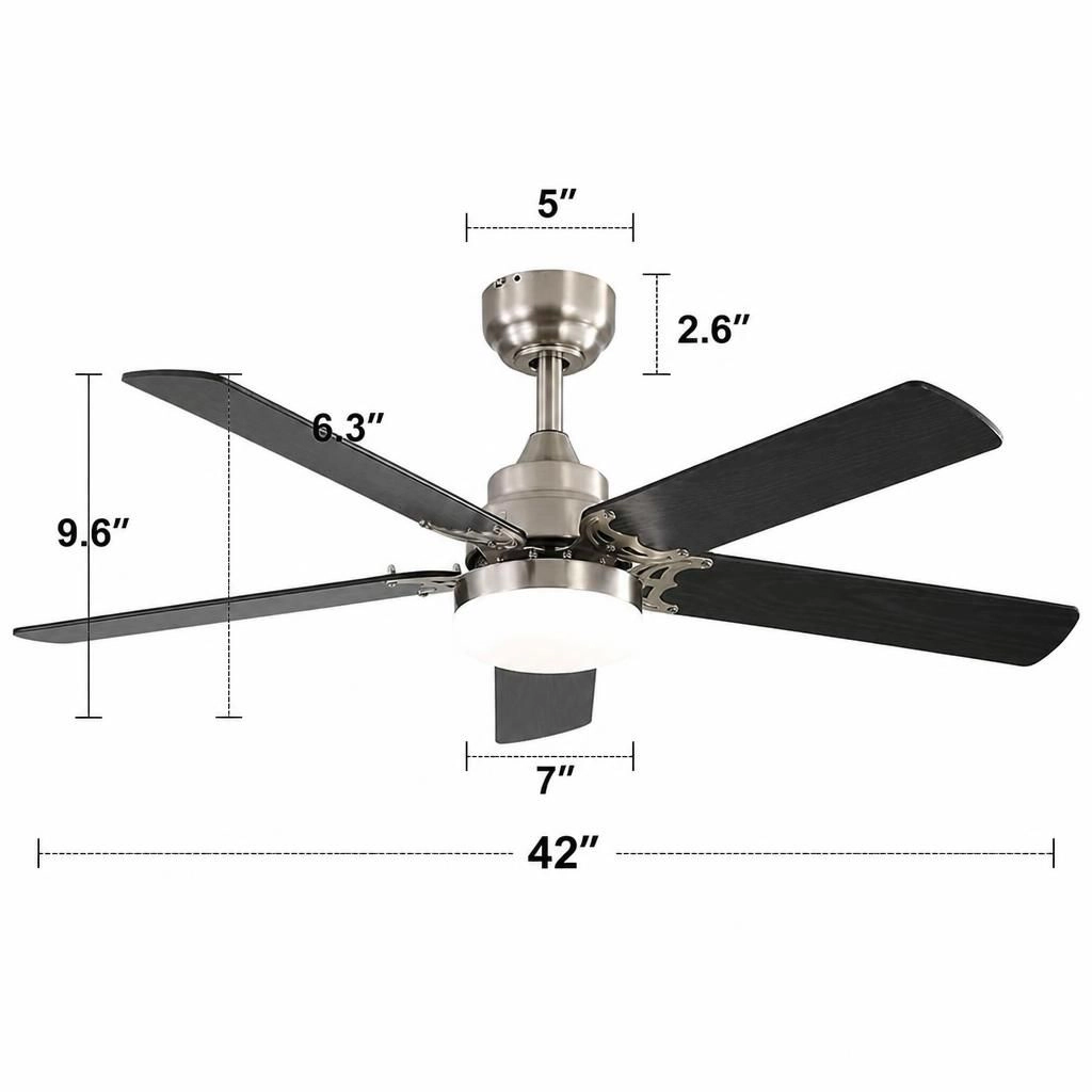 ELEMENT ACE 42 Inch Low Profile Flush Mount Ceiling Fan