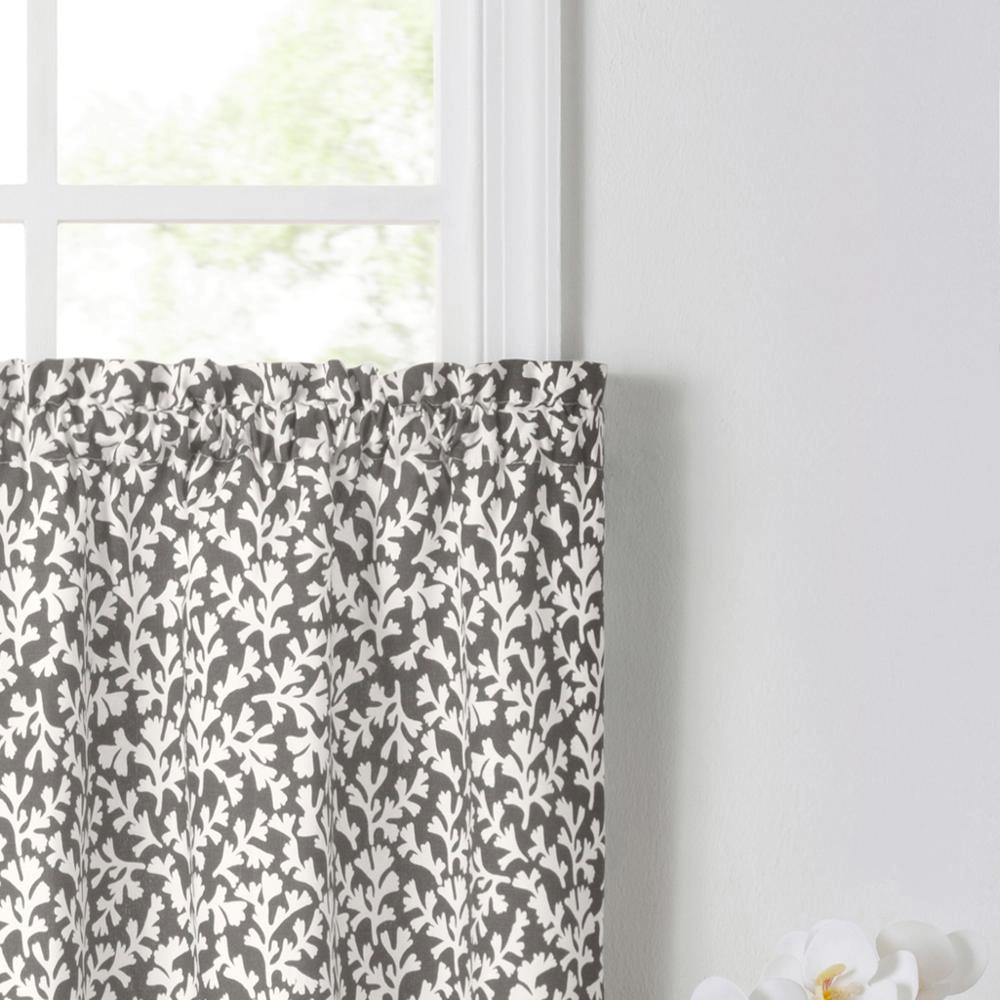 Ellis Curtain Sea Tumble Window Treatment 1.5 Rod Pocket 100% Cotton Curtain Tiers