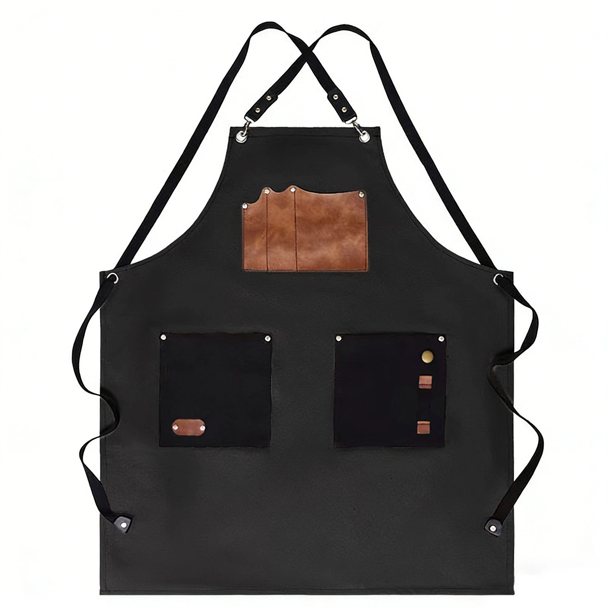 Alilang Unisex Utility Work Apron with Multi Pocket Design Full Coverage for Kitchen Studio Workshop and Home
