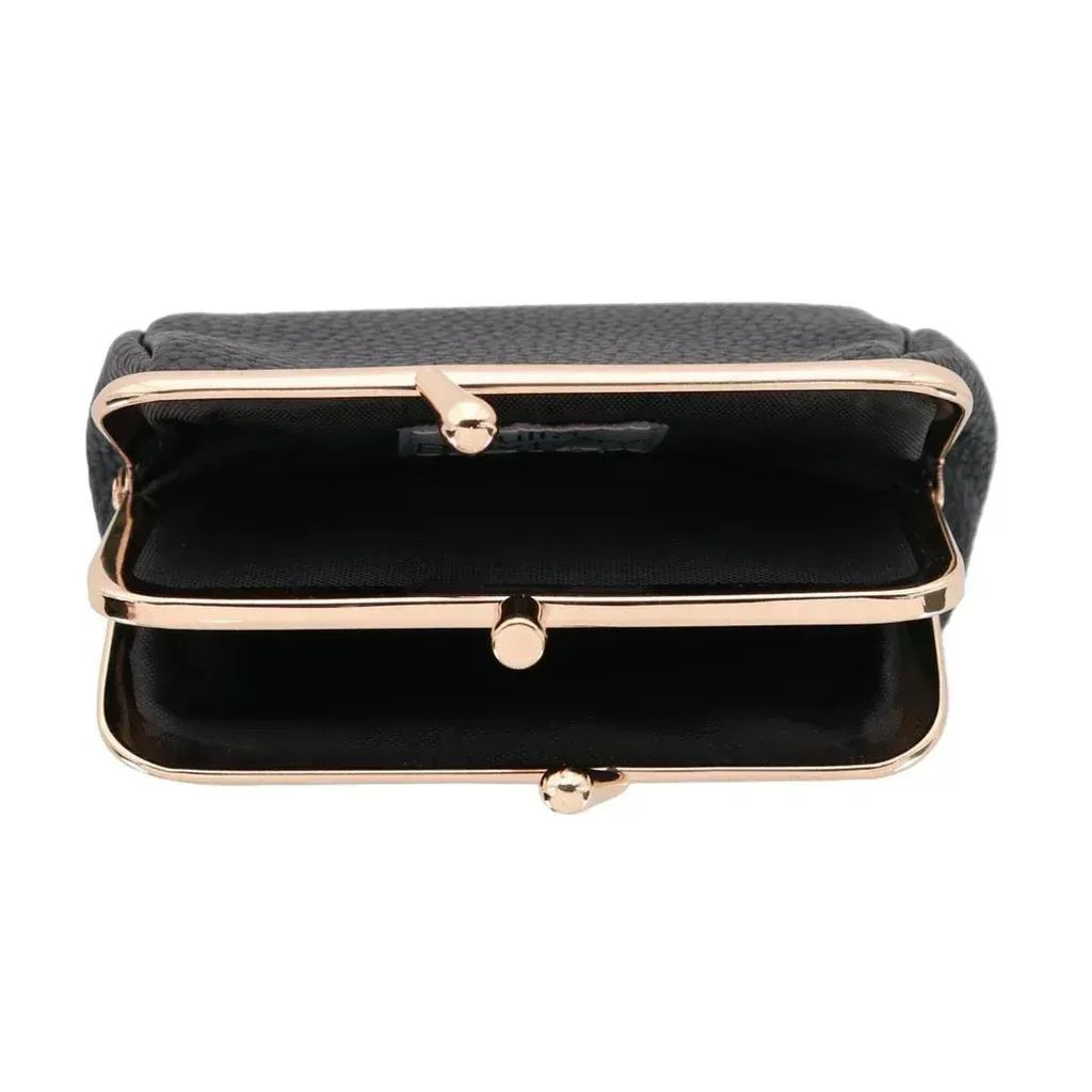 Julia Buxton Women's Premium Faux Leather Triple Frame Coin Purse Wallet