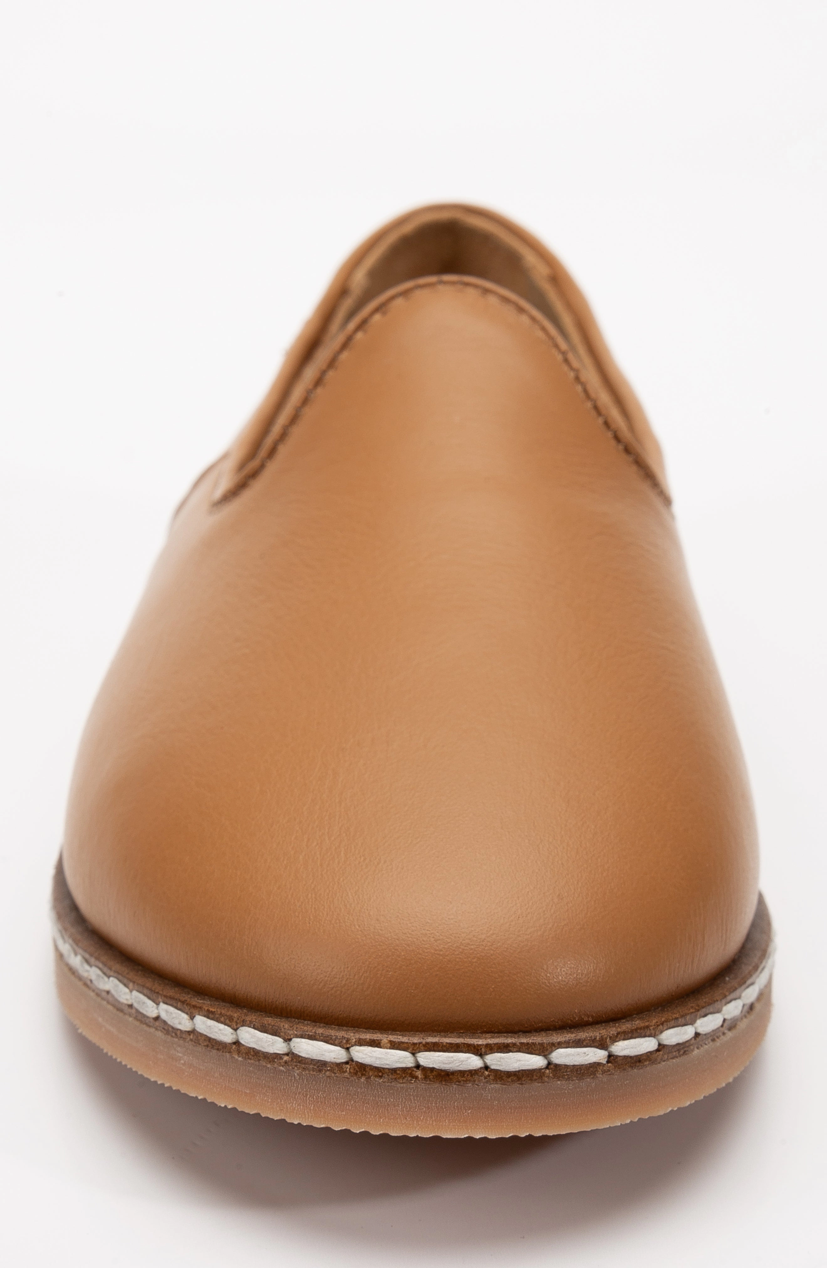 Forever & Always Womens Dalya Leather Slip On Flats