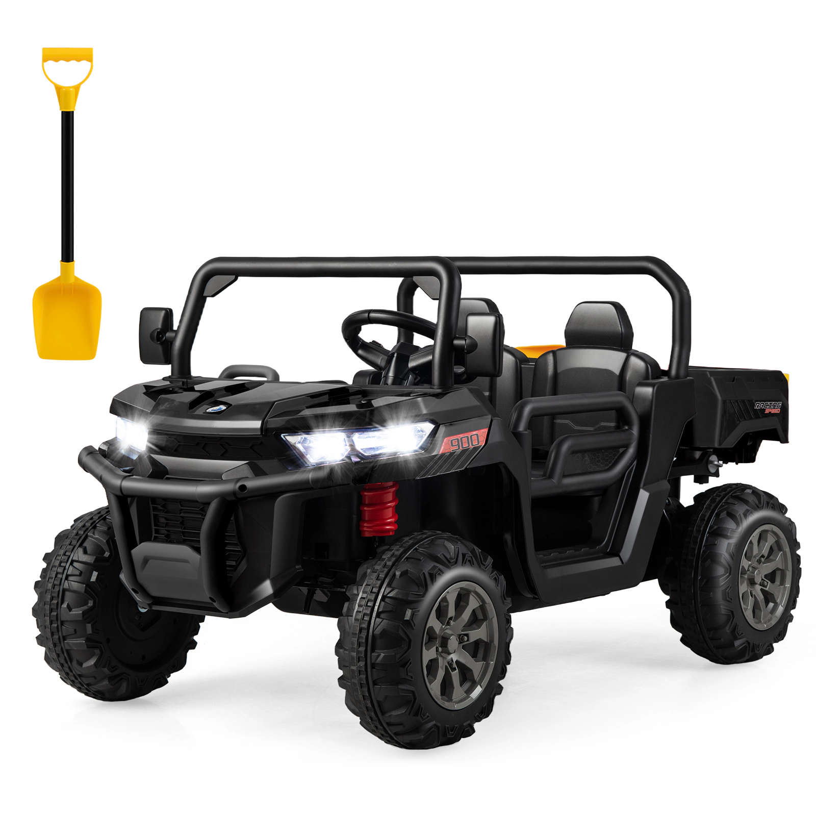 SUGIFT Tilting Bed Shovel and Remote 12V 2-Seater Kids Ride On Dump Truck