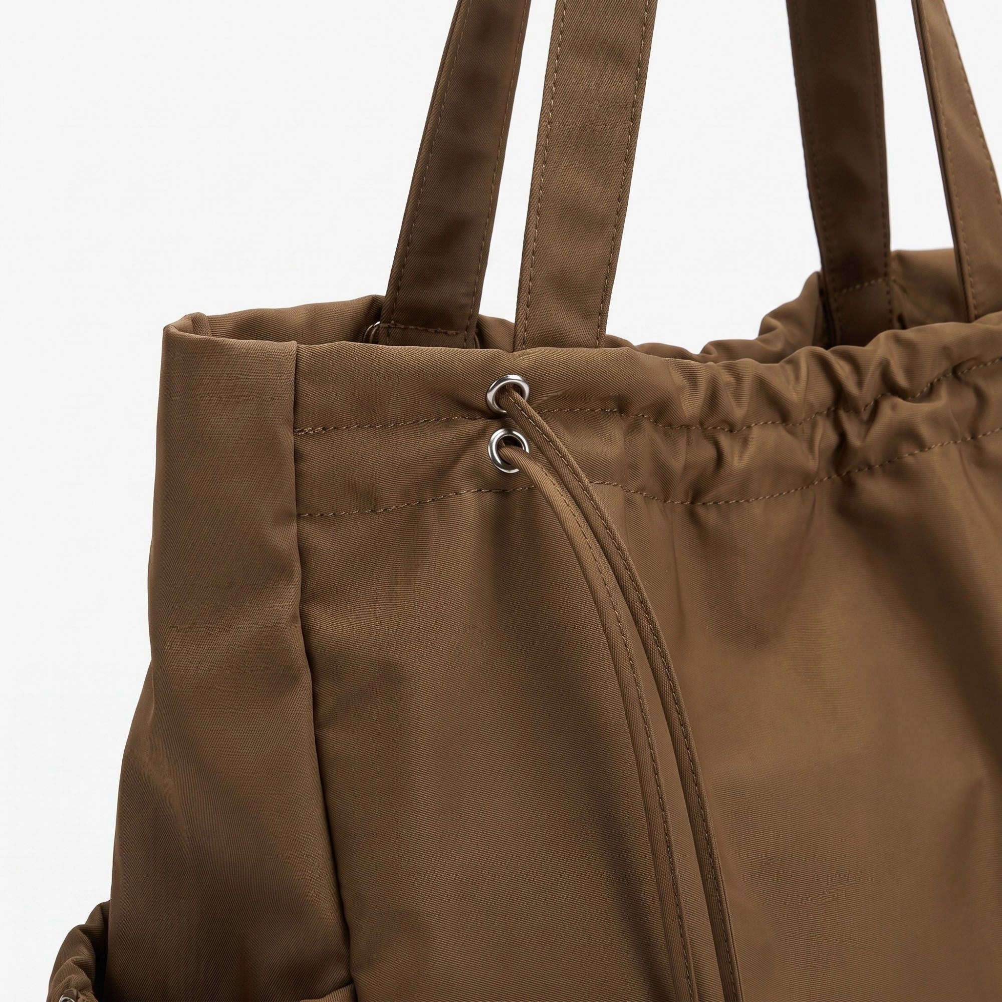 Alilang Women's Drawstring Tote Bag with Long Shoulder Straps and Adjustable Side Pockets 12.5x13x5.5in