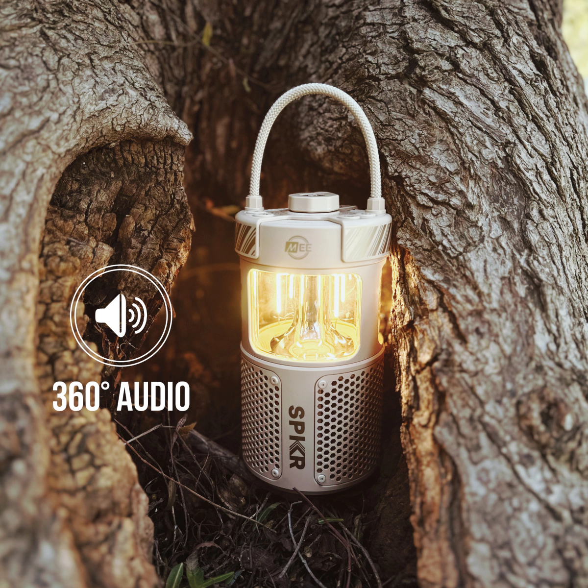 MEE audio lightSPKR Bluetooth Wireless Speaker w/ Camping Lantern