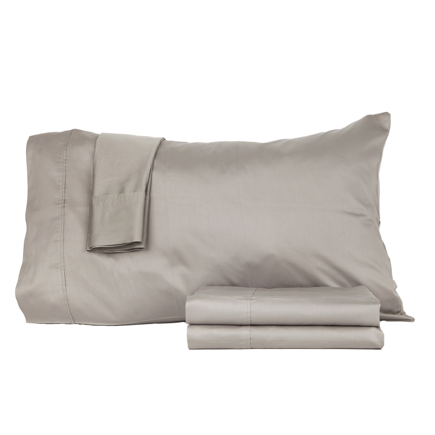 Castle Hill Premium Lightweight Thread Count Cotton Sateen 4 Pieces Sheet Set King