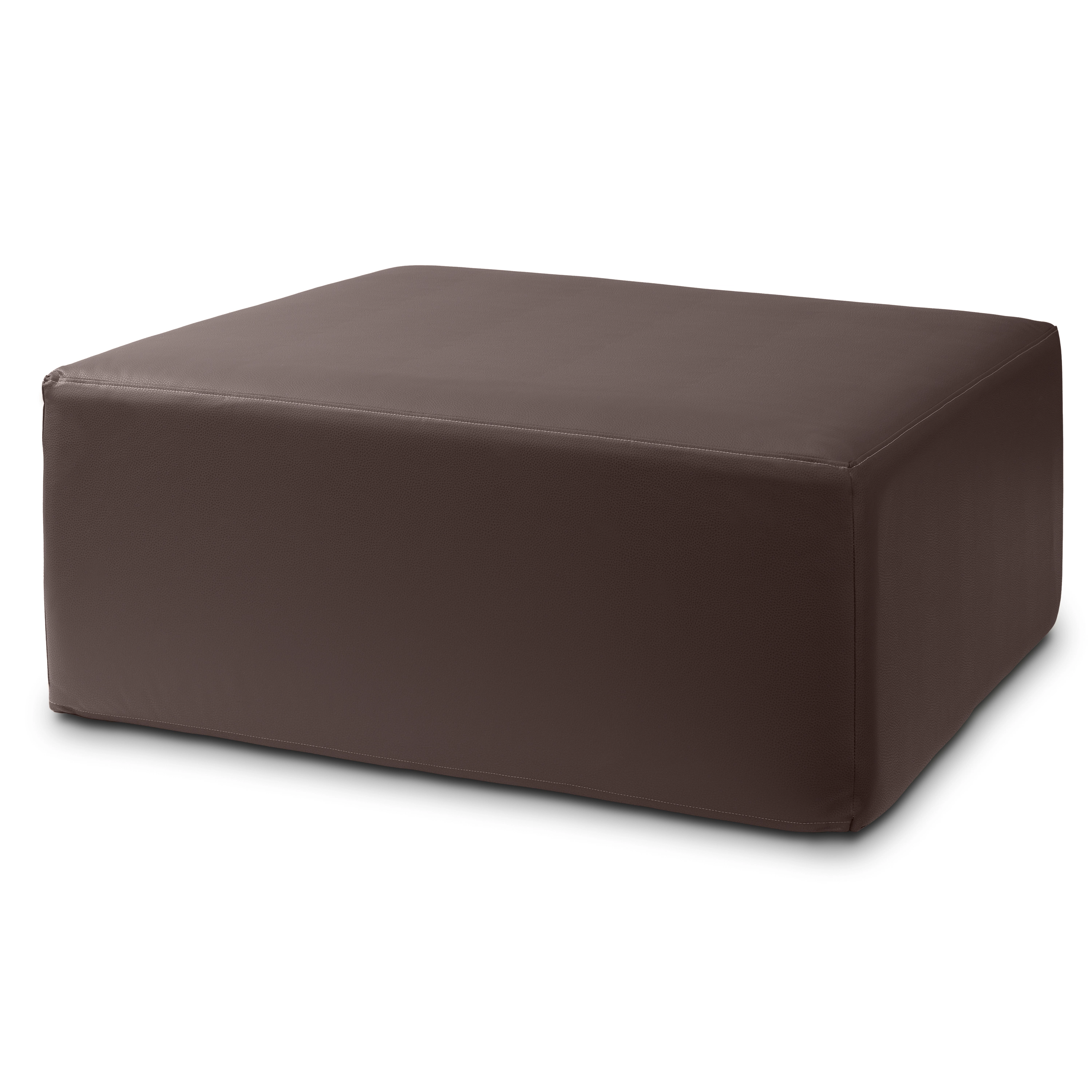 Jaxx Fairlie Couch Ottoman - Oversized Square Foam Coffee Table Ottoman, 36", Premium Faux Leather