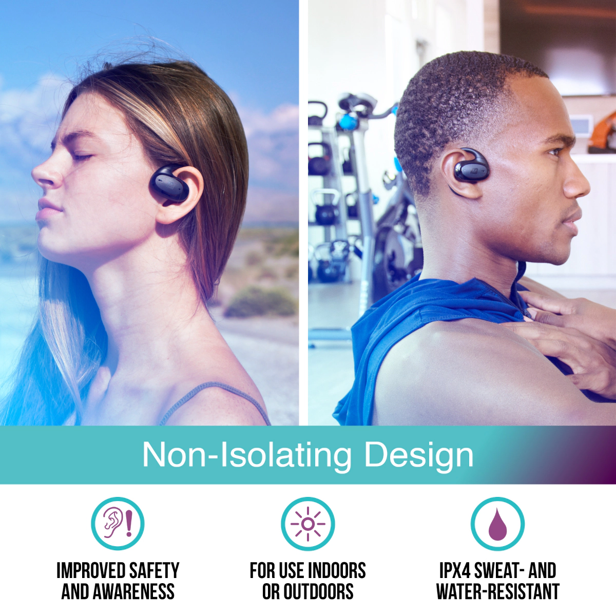 MEE audio AirHooks Pro Open Ear True Wireless Sports Headphones