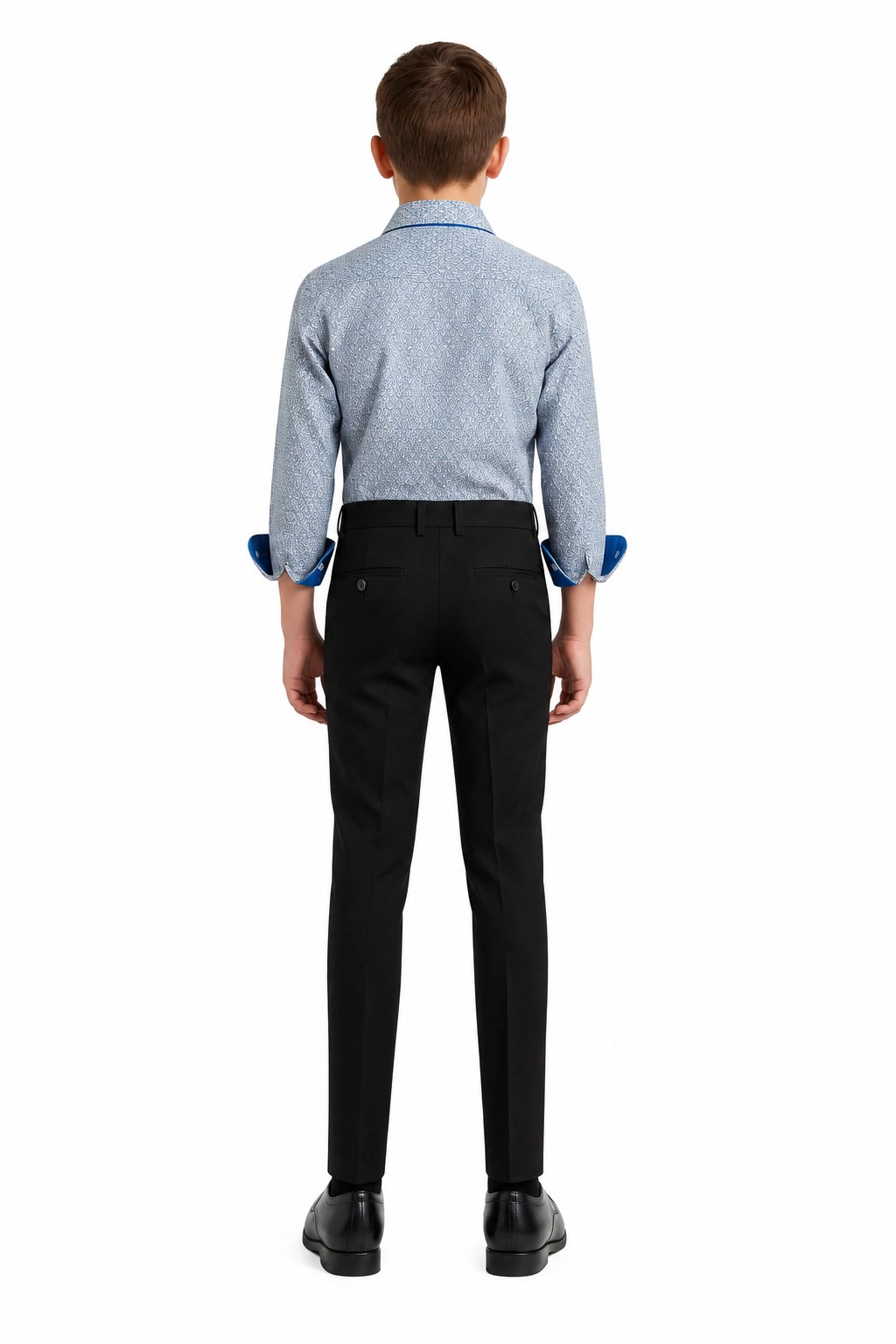 Elie Balleh Boys Slim Fit Geometric Print Shirt