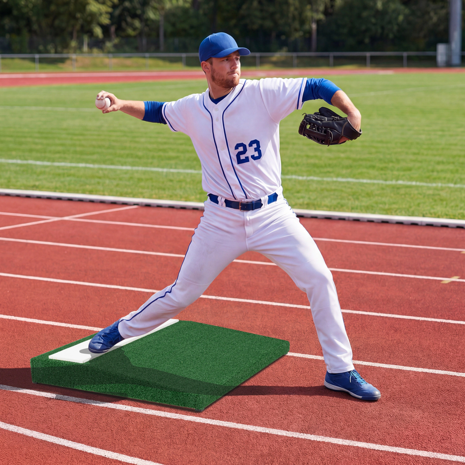 LJG Kids Portable Pitching Mound with Baseball Pitching EVA Carry Handle
