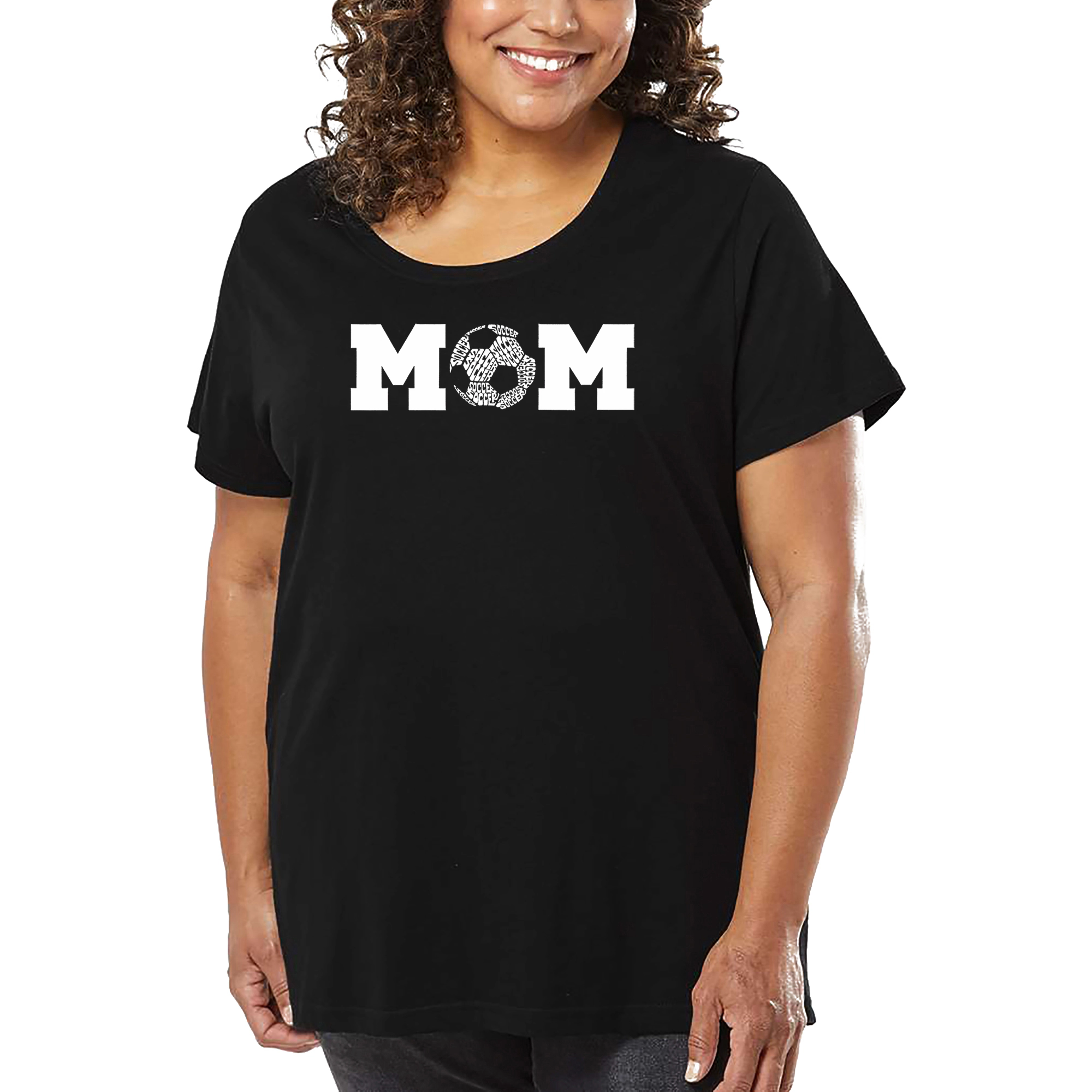 LA Pop Art Women's Plus Word T-Shirt - Soccer Mom