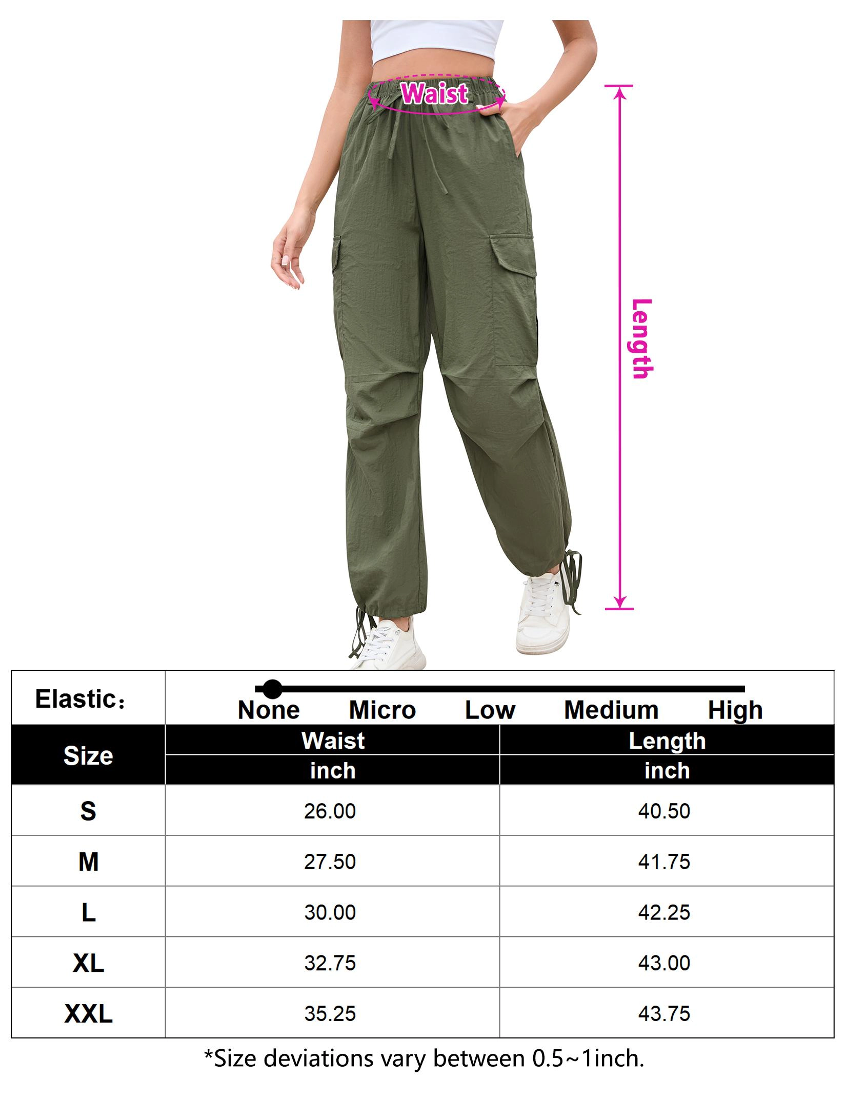 KOJOOIN Women's Lightweight Drawstring Cargo Jogger Pants  with Pockets Quick Dry