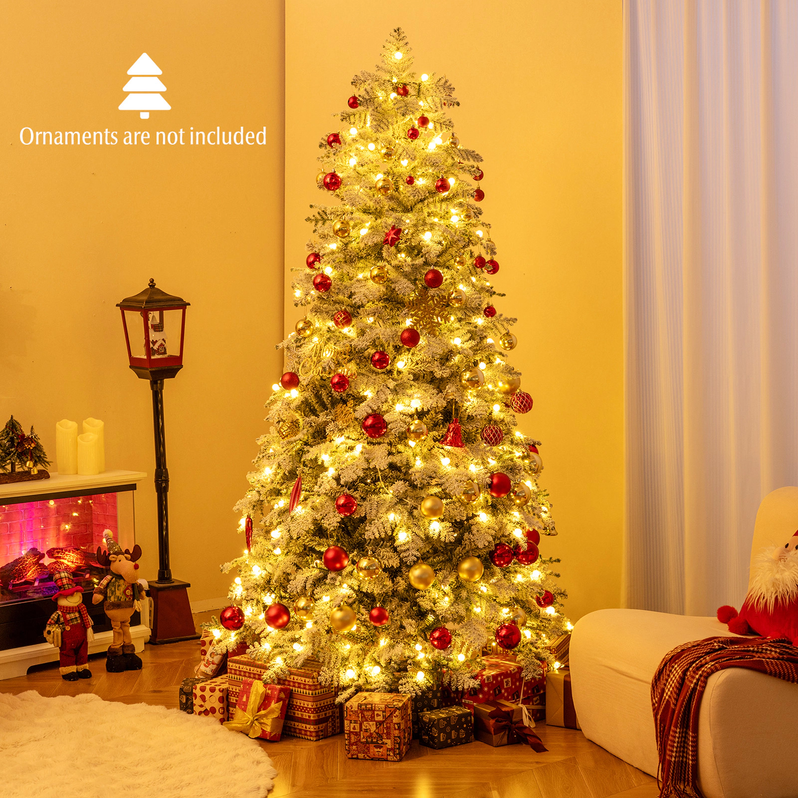 SlickBlue Pre-Lit Christmas Tree with 8 Lighting Modes & LEDs