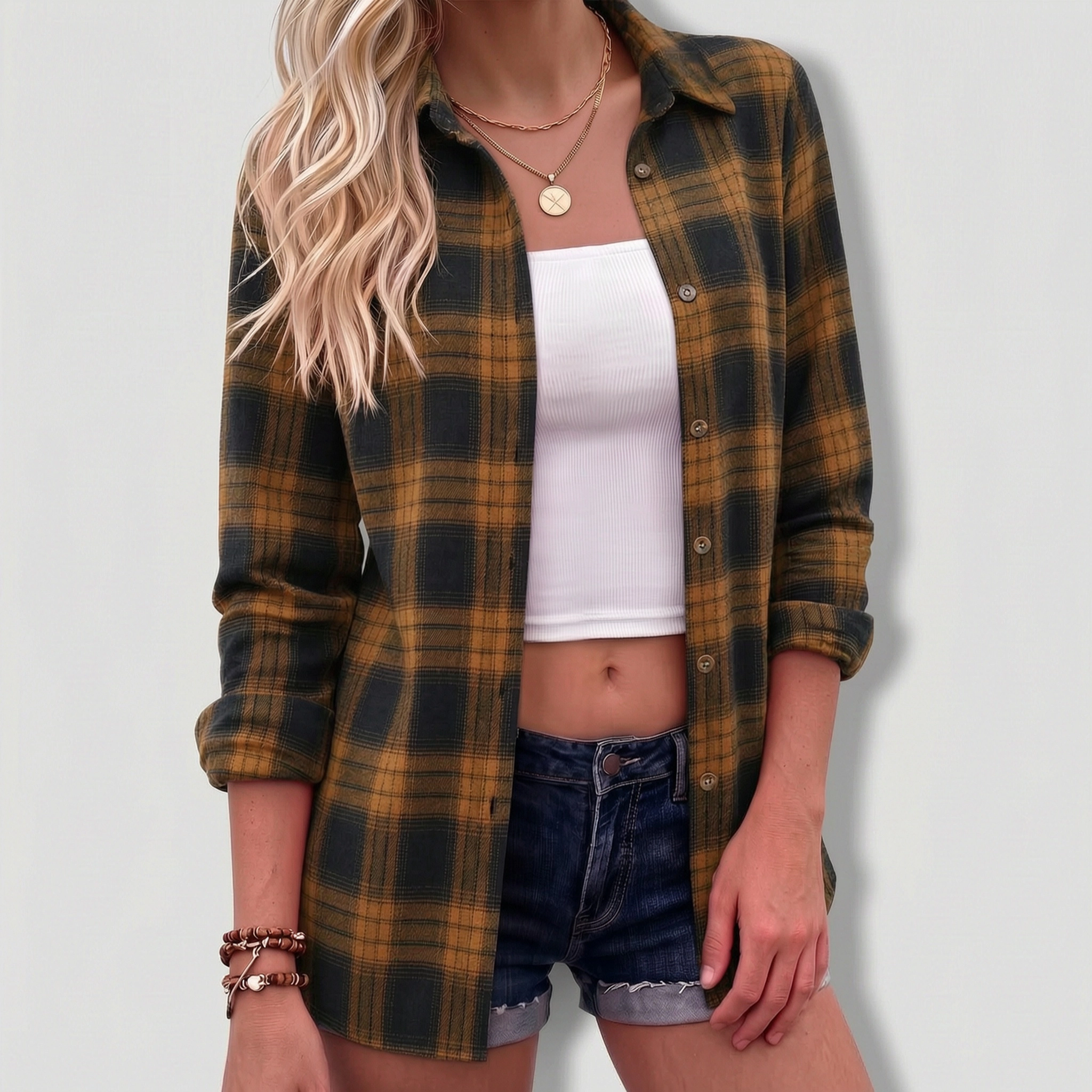 Zeagoo Women's Plaid Flannel Button Down Shirts Long Sleeve Casual Fall Fashion Tops