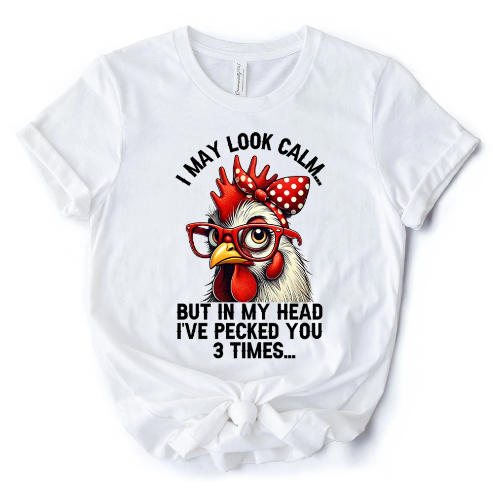 OrnamentallyYou Womens Pecking Chicken T-Shirt