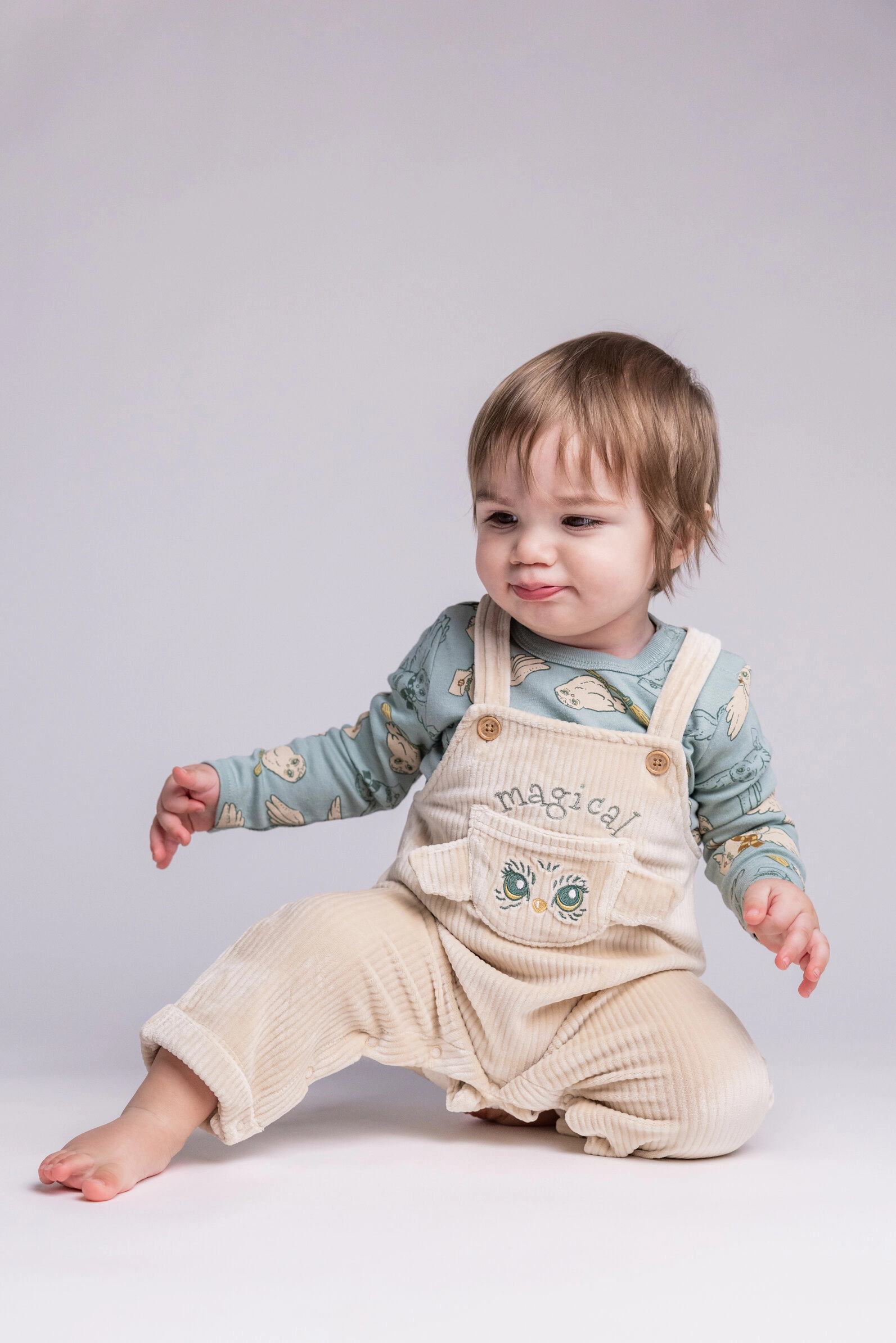 Harry Potter Hedwig Baby 2-Piece Overalls and T-Shirt Set