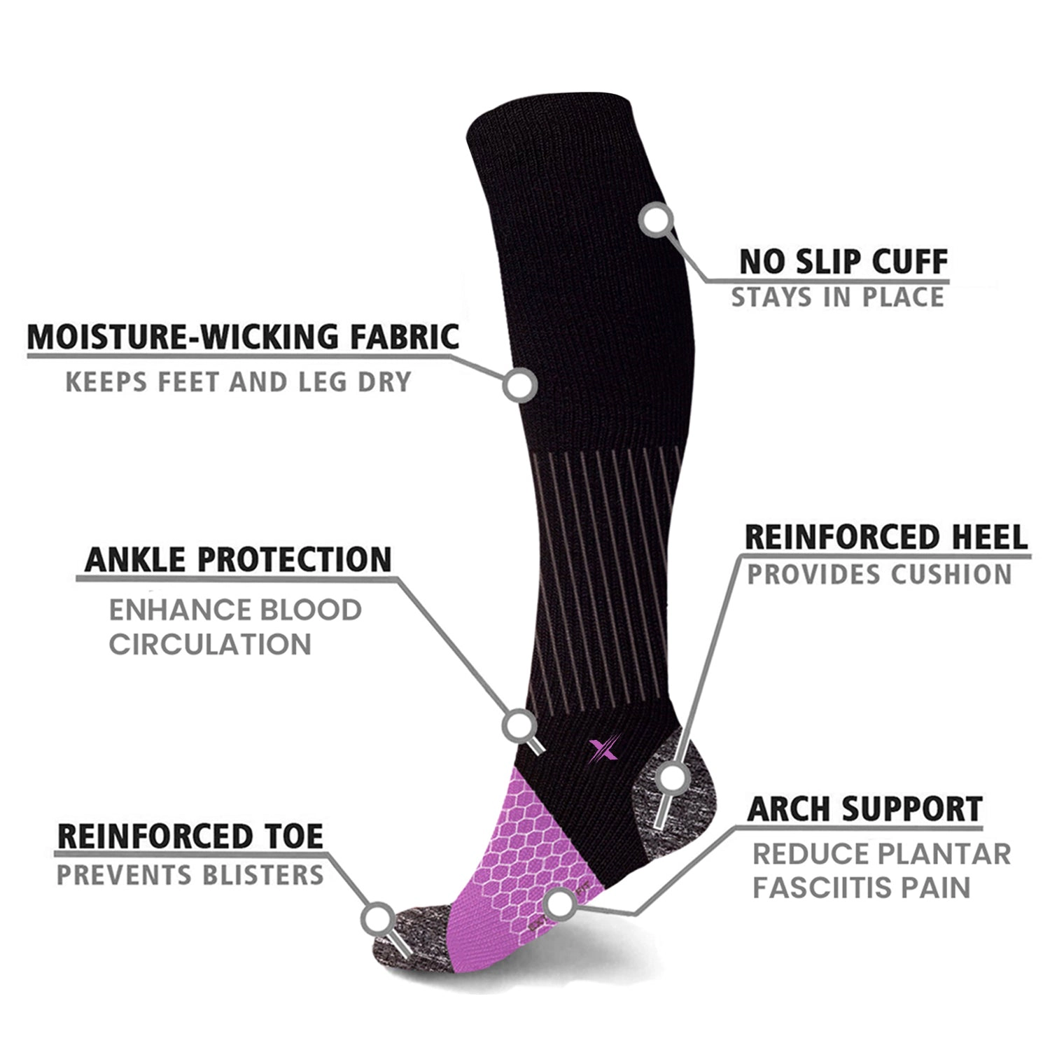 Extreme Fit Compression Socks Knee High