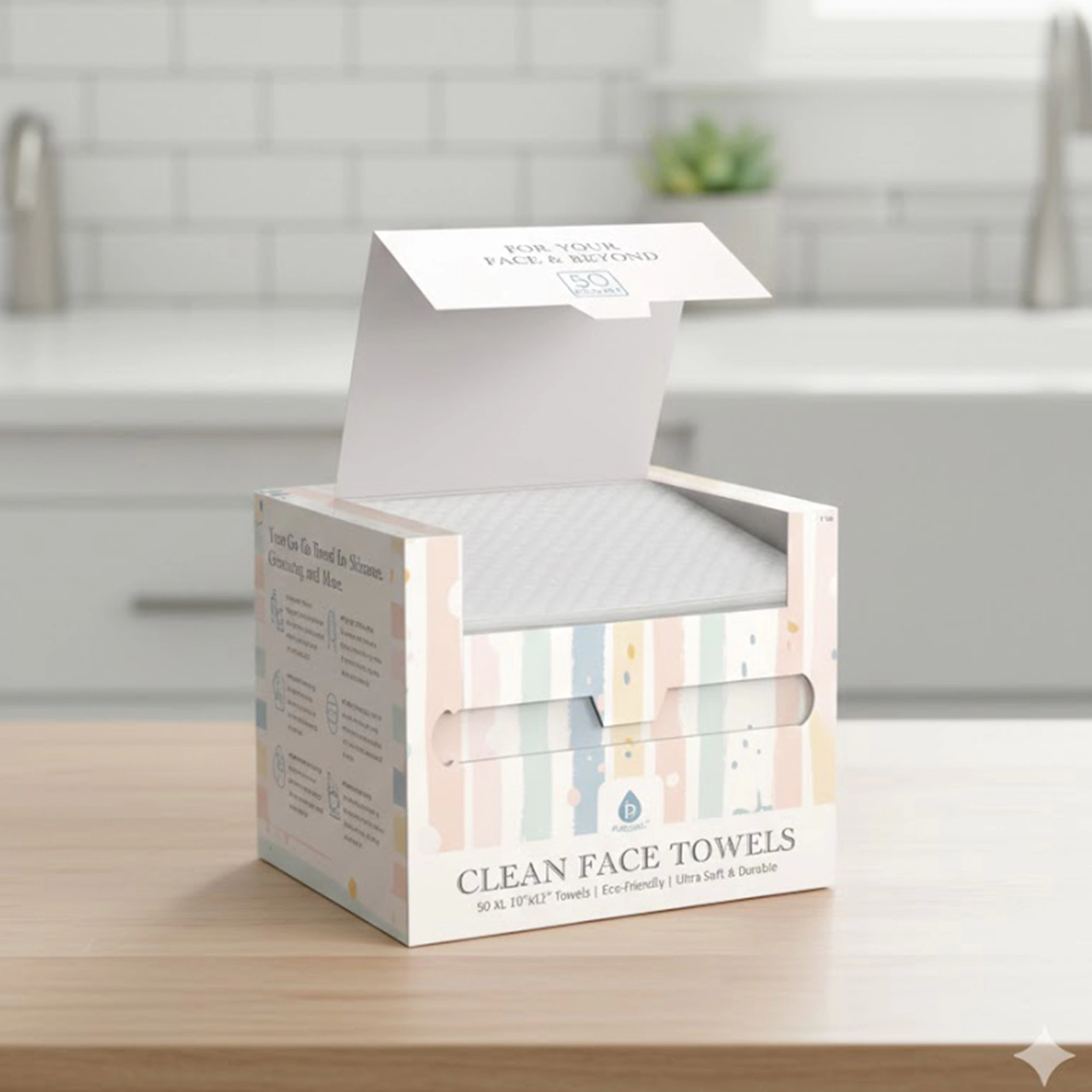 Pursonic 100 XL Clean Facial Towels – Biodegradable, Ultra-Soft & Safe for Sensitive Skin