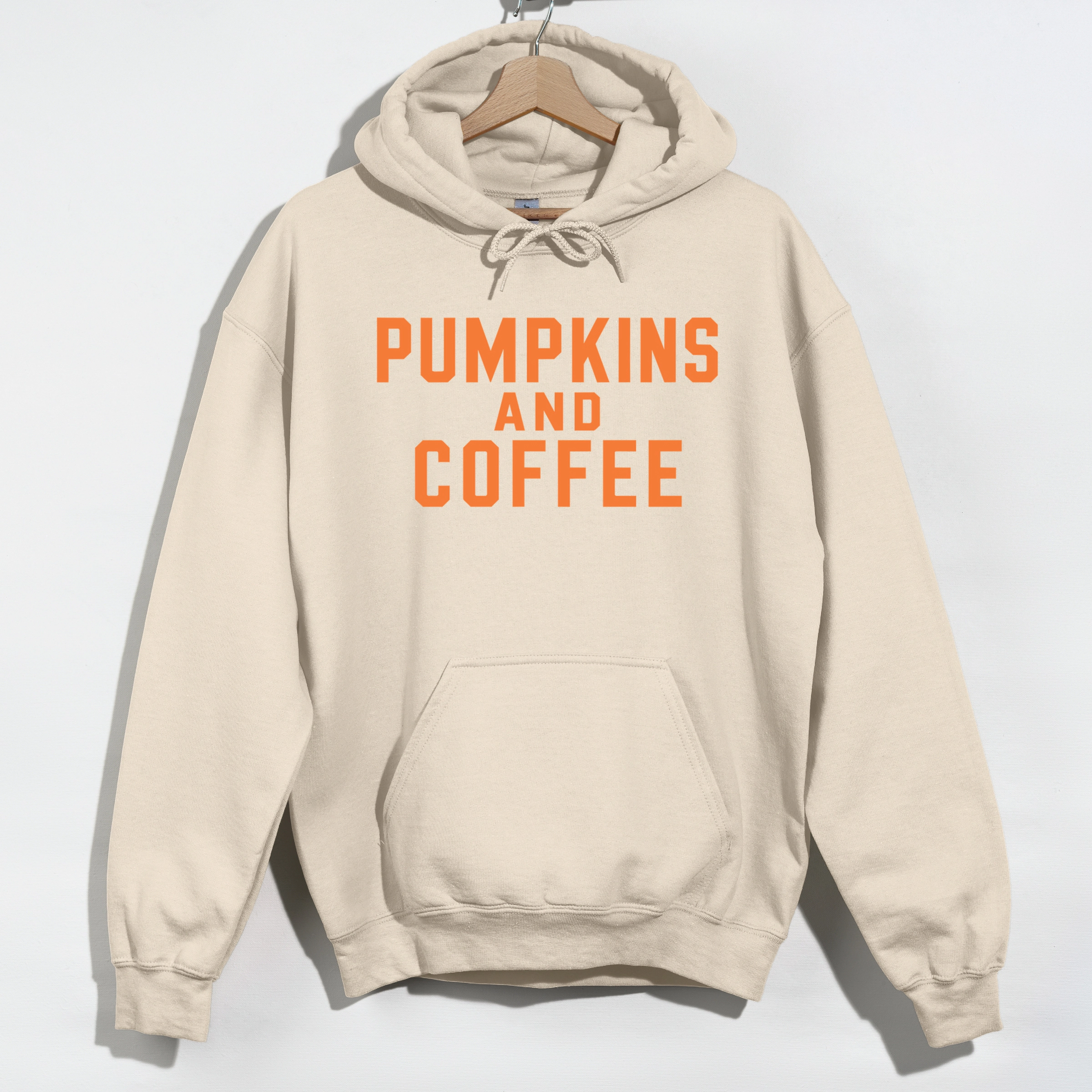 Simply Sage Market - Women's Graphic Hoodie Pumpkins And Coffee Orange