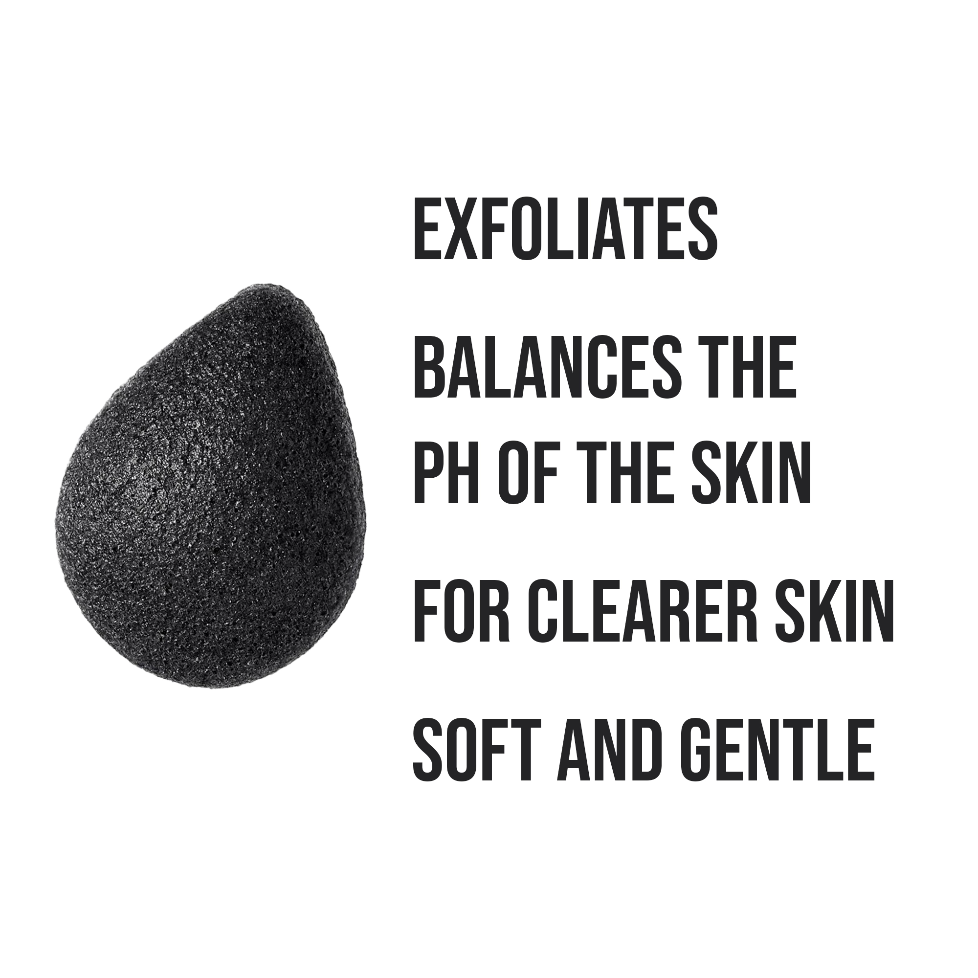 Pursonic Unisex Natural Bamboo Charcoal Konjac Sponge 10-Pack