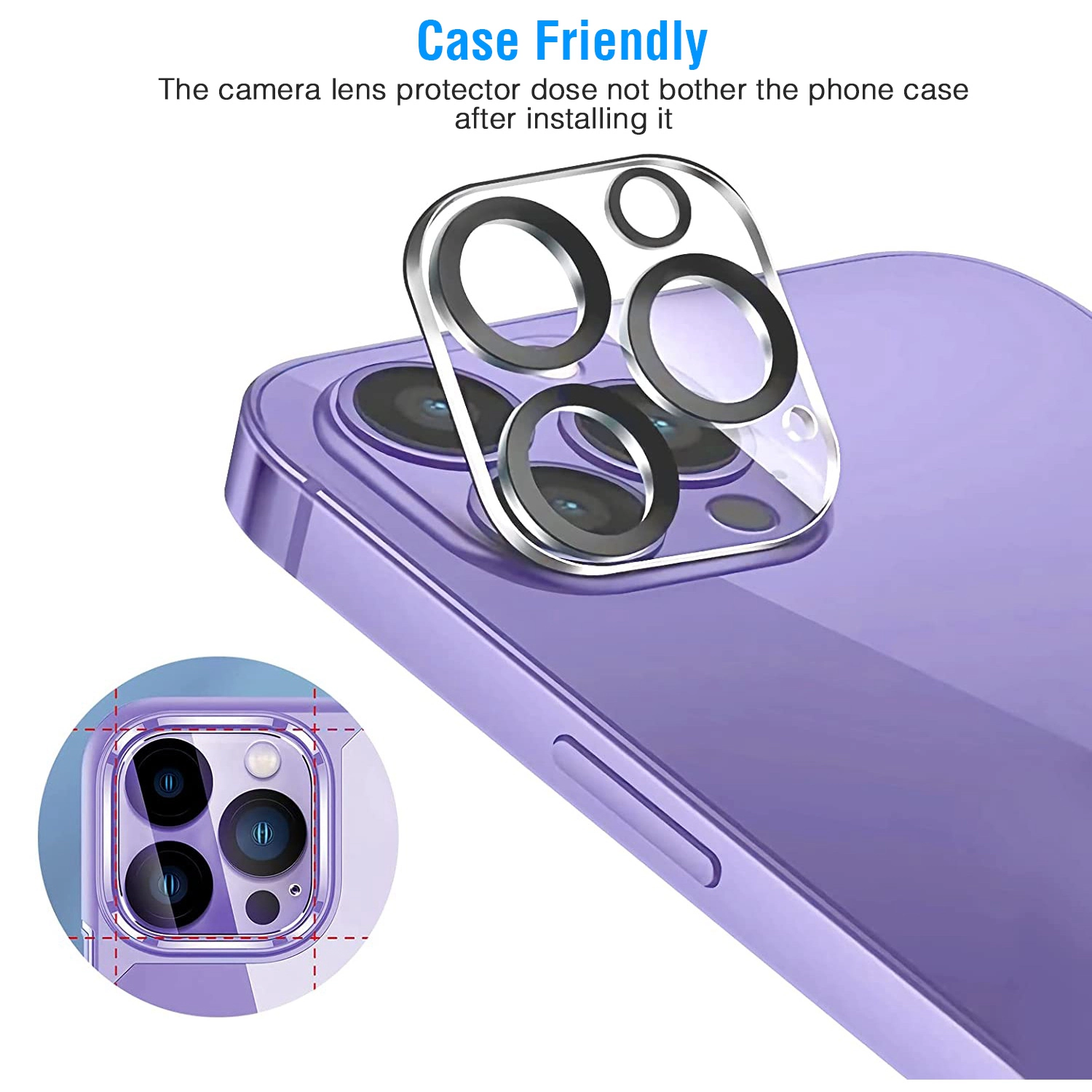 GBruno 9H Tempered Glass Camera Lens Protector